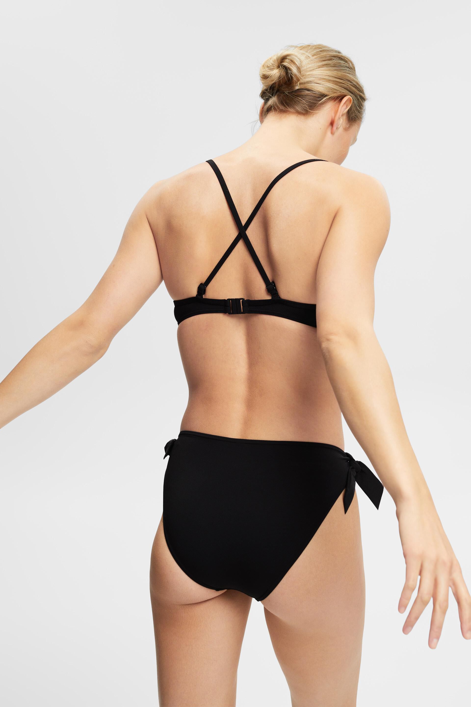 Esprit Sale Strukturierte Bikinihose mit Bindebändern