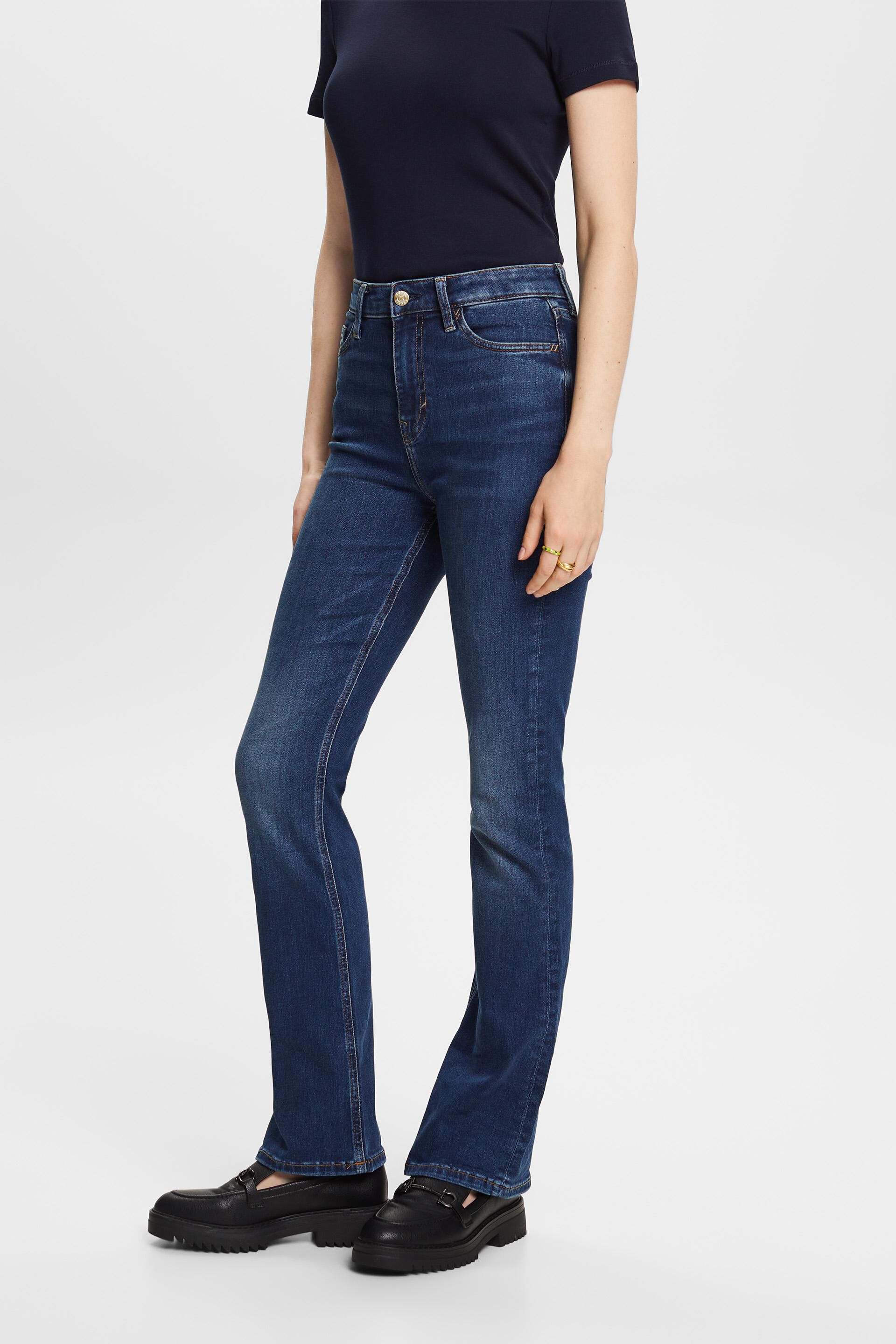 Recycled: high-rise bootcut jeans