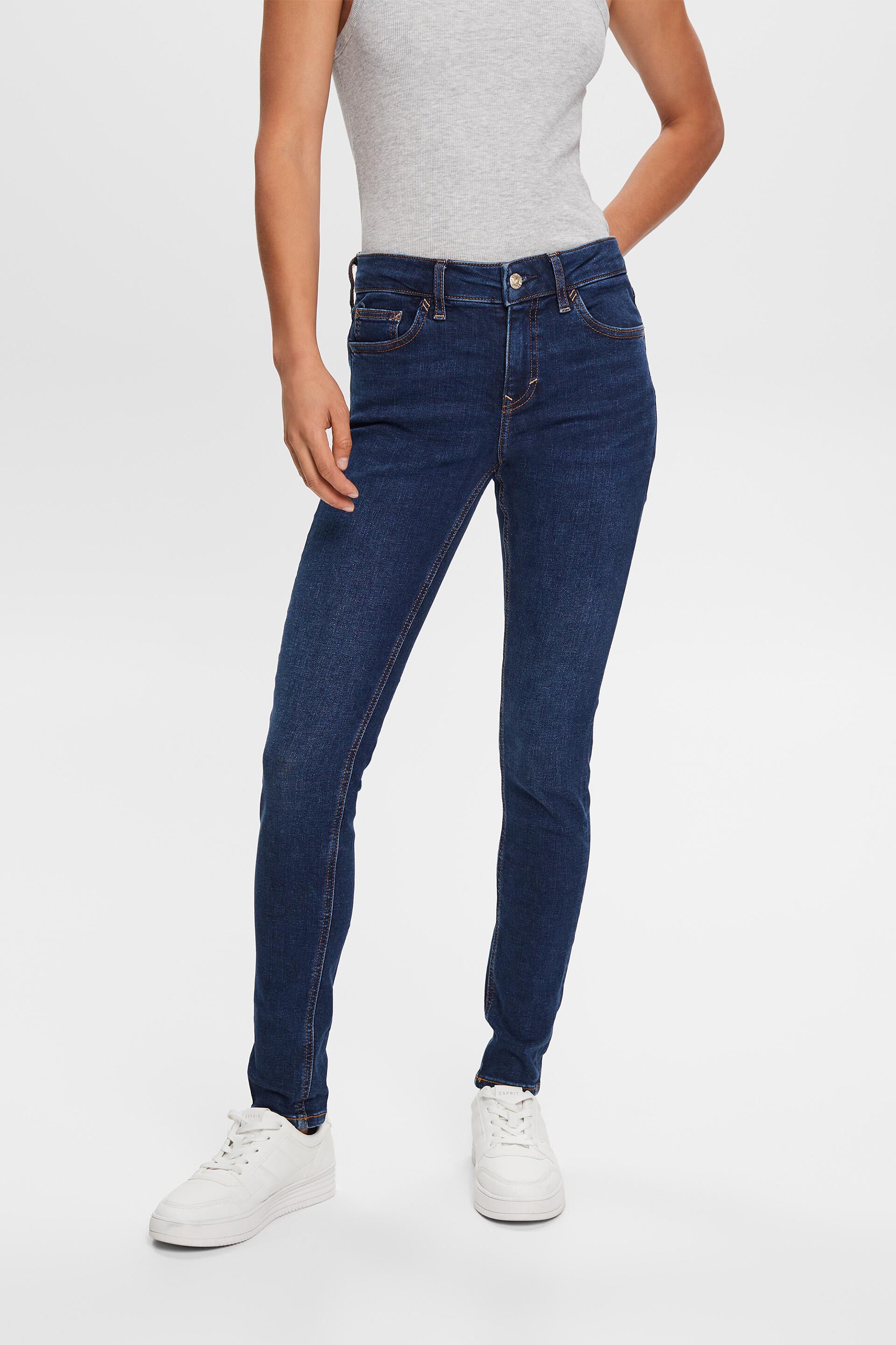 Skinny-Jeans mit mittelhohem Bund