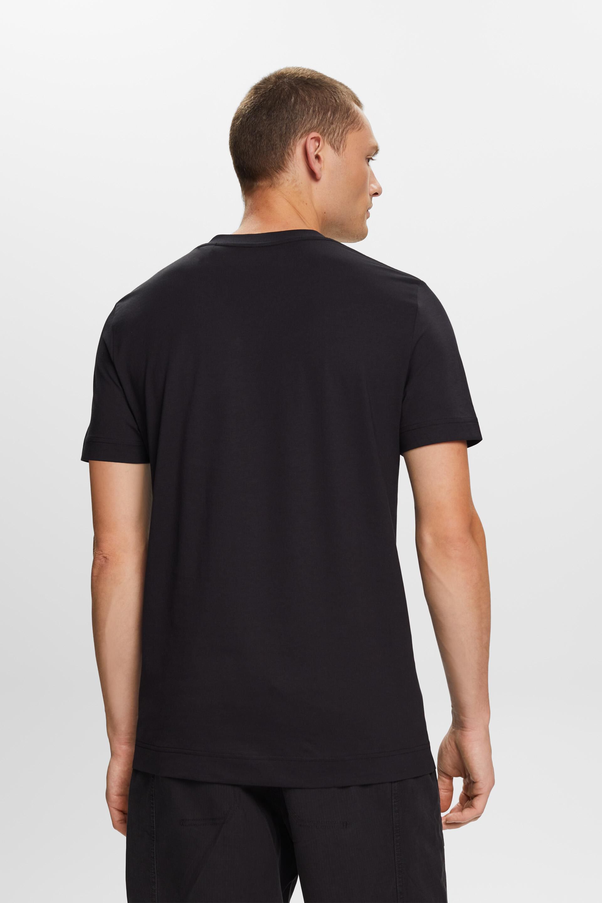 Esprit Bikini Jersey-T-Shirt mit V-Ausschnitt, 100 % Baumwolle