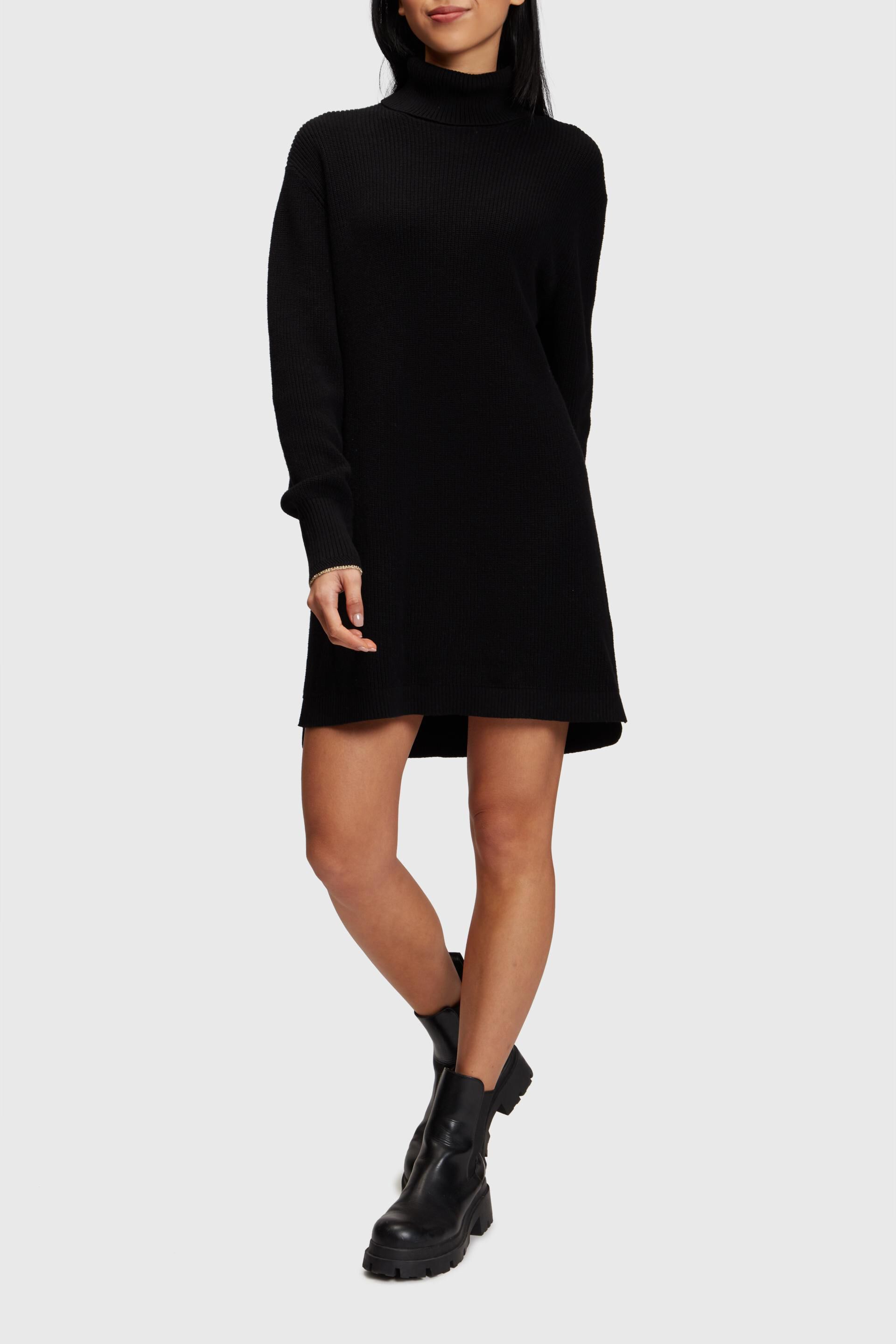 Esprit Knitted cashmere turtleneck dress with