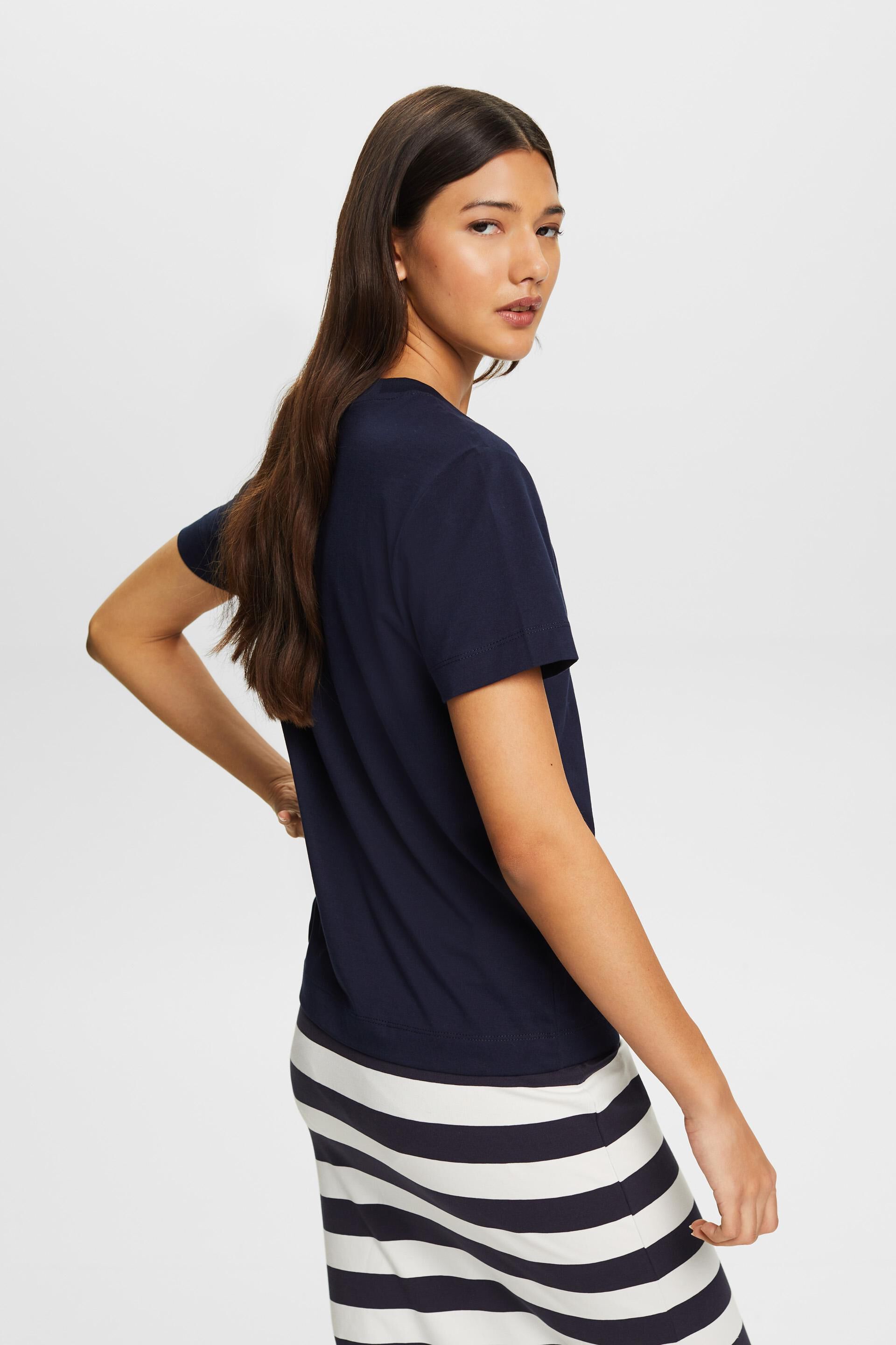 Esprit aus T-Shirt Baumwolle mit Rundhalsausschnitt