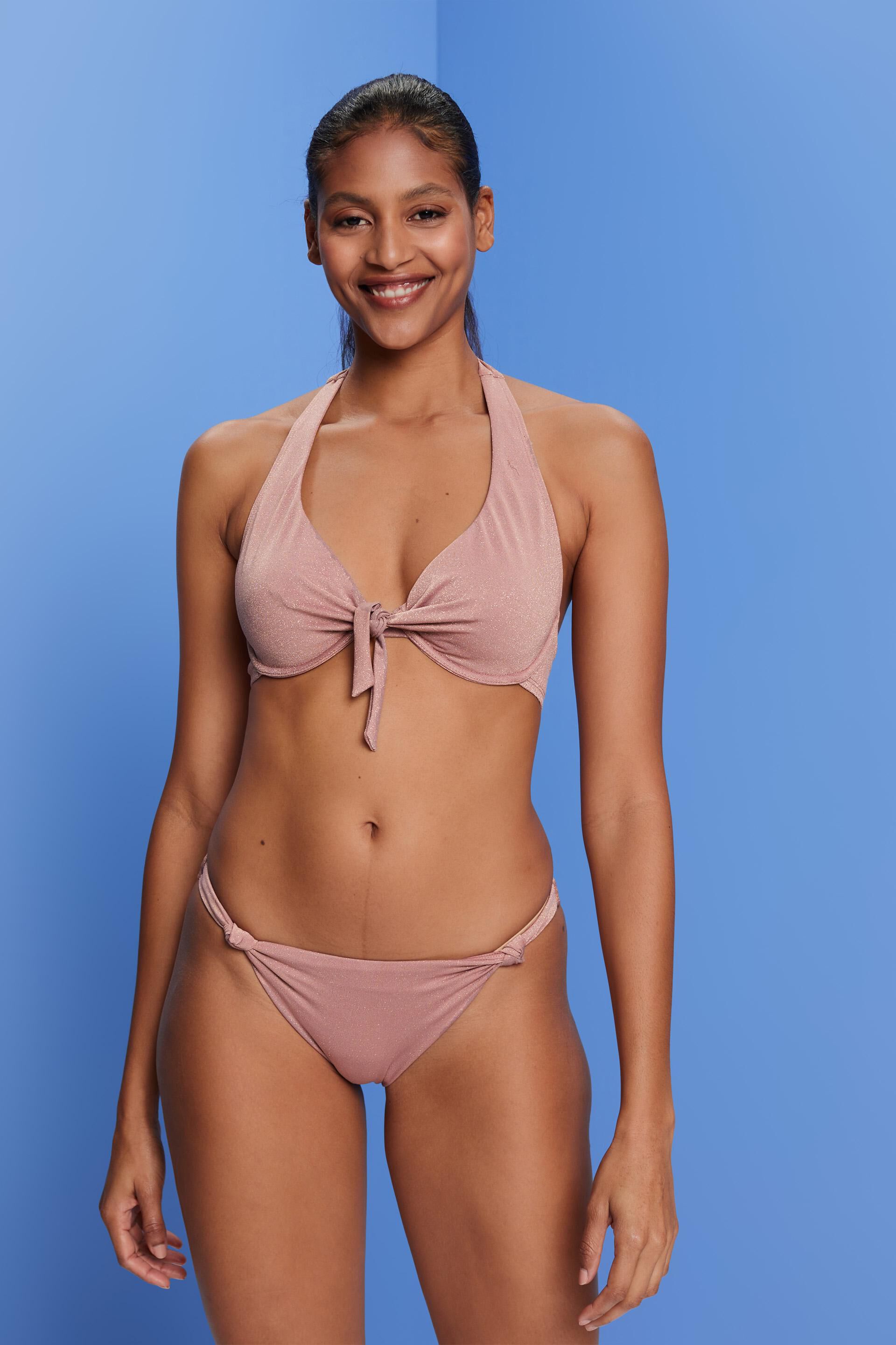Esprit Recycled: top sparkly halterneck underwired bikini