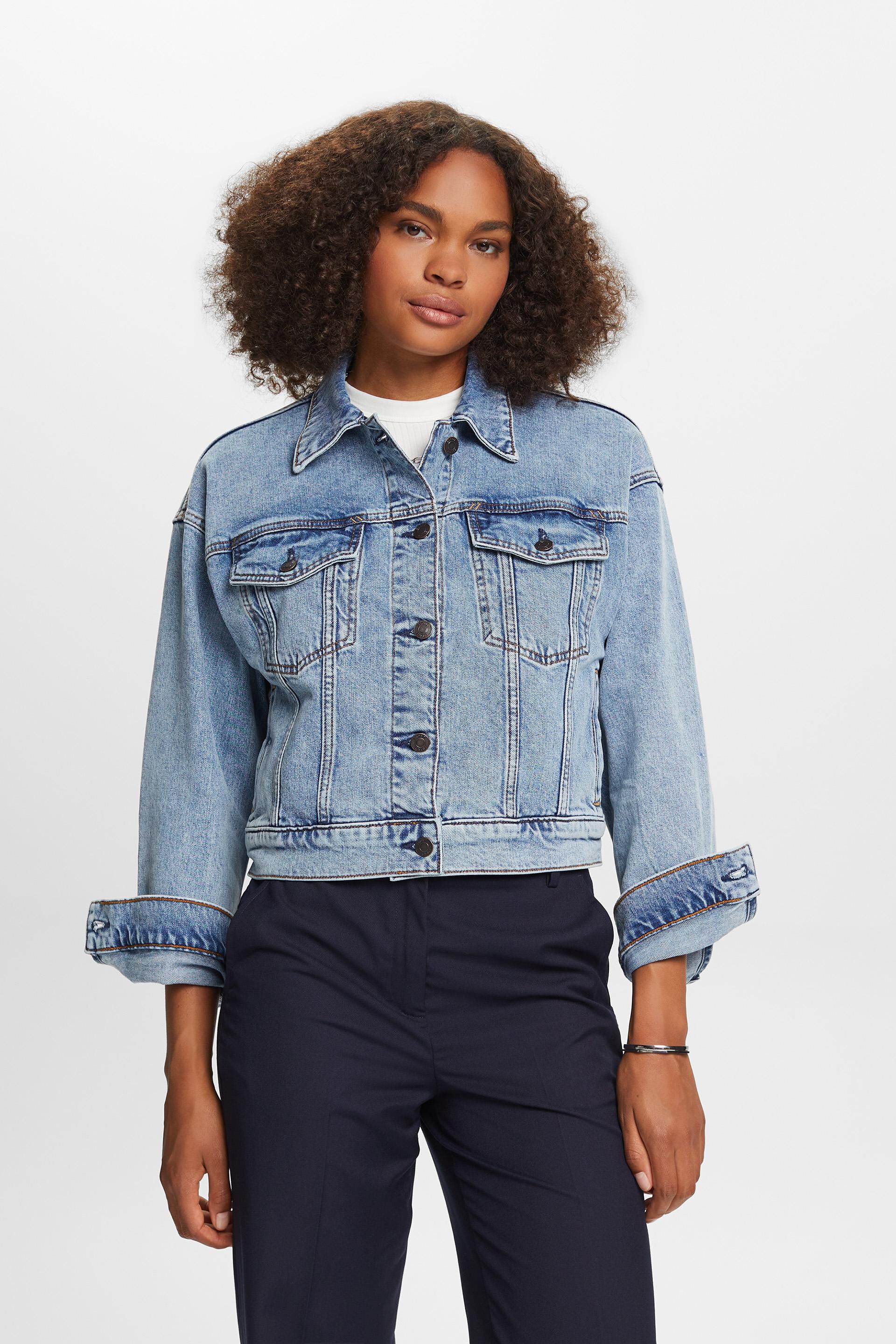 Esprit Damen Boxy jeans jacket