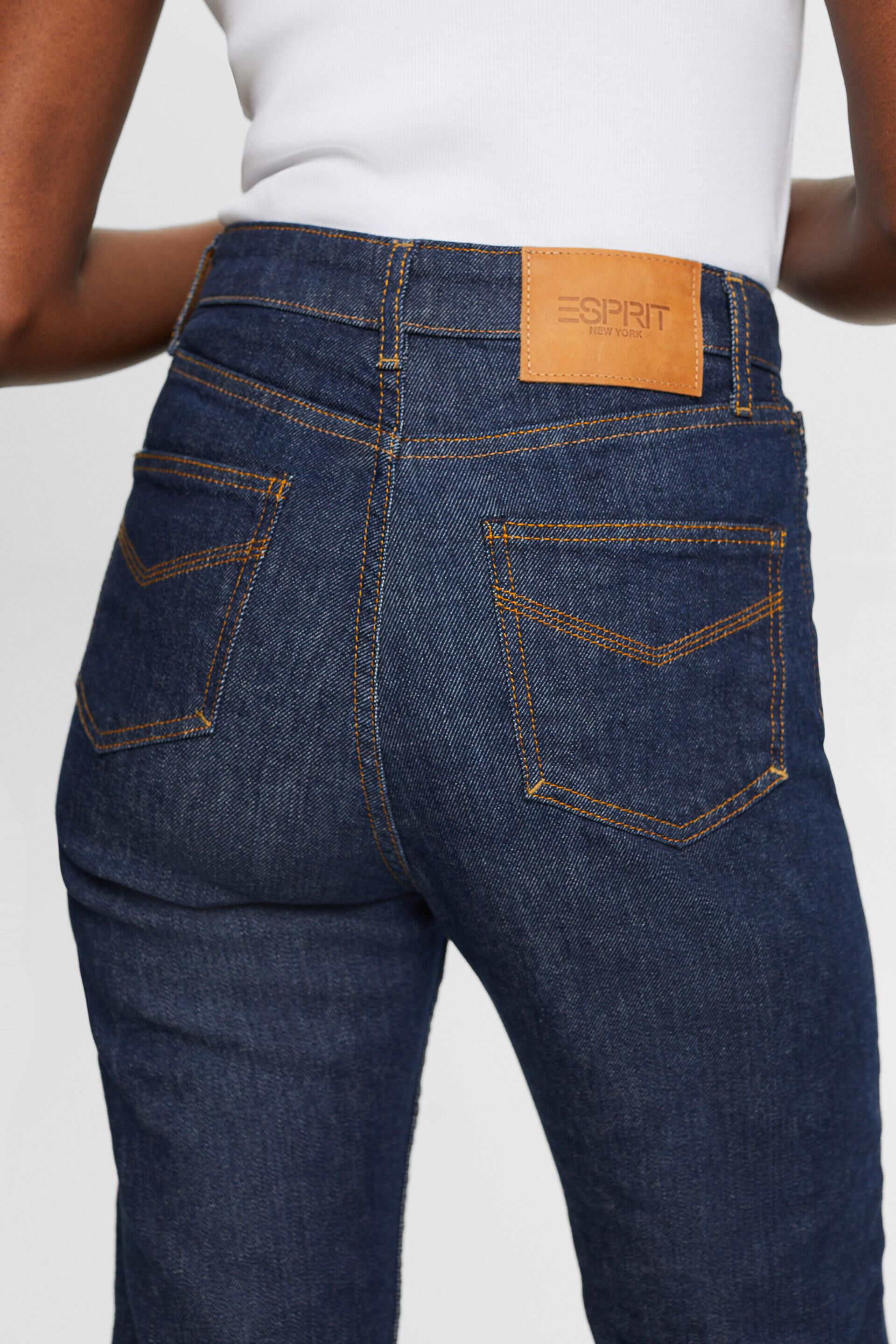 Esprit Damen Retro-Jeans mit geradem Bein und Webkante