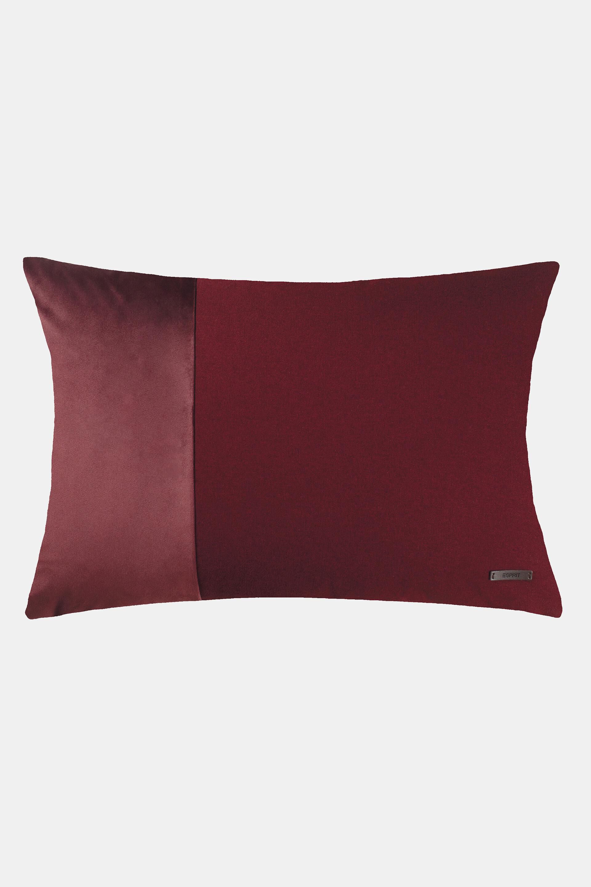 Esprit Mixed material cover with cushion micro-velvet