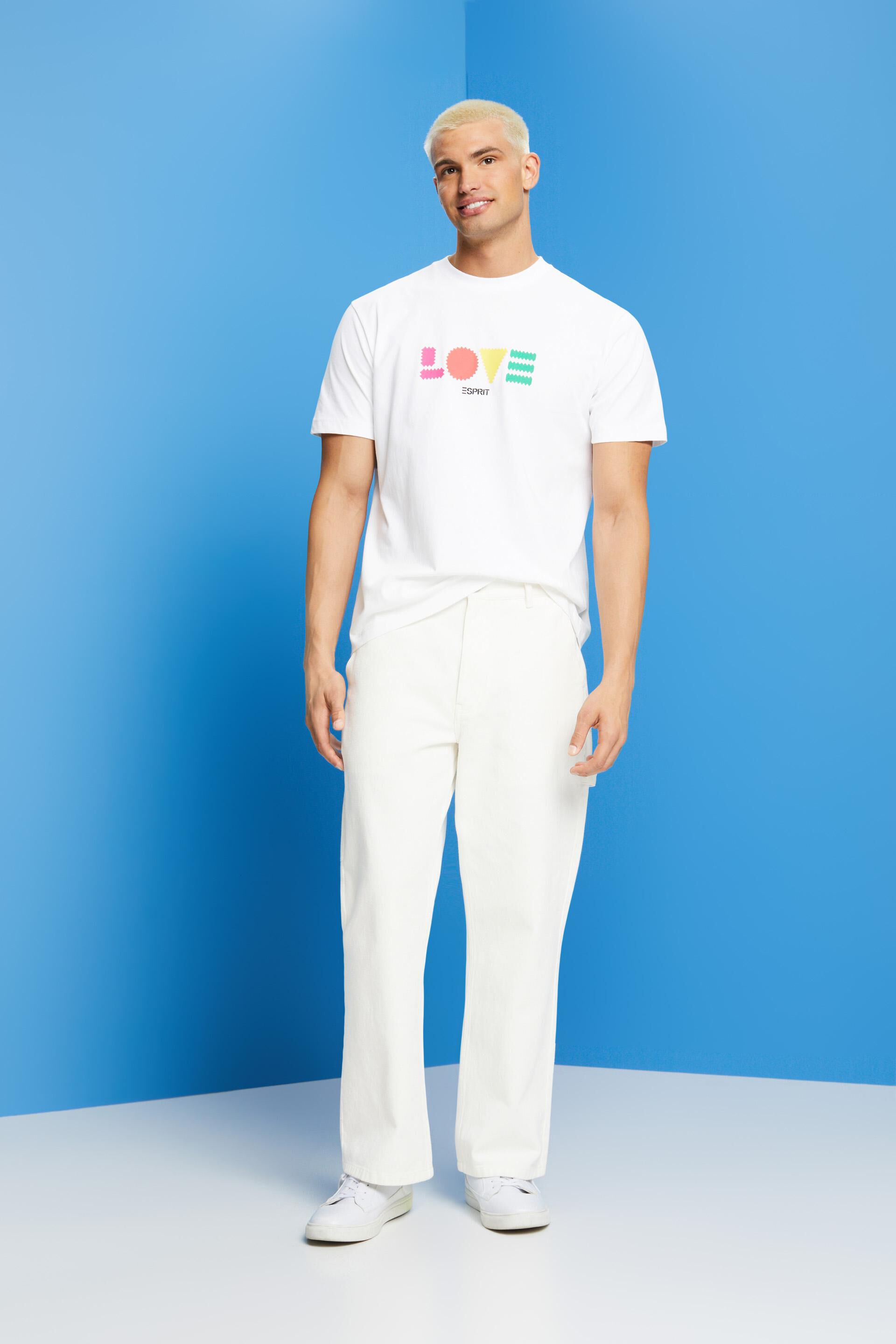 Esprit aus T-Shirt mit Print geometrischem Bio-Baumwolle
