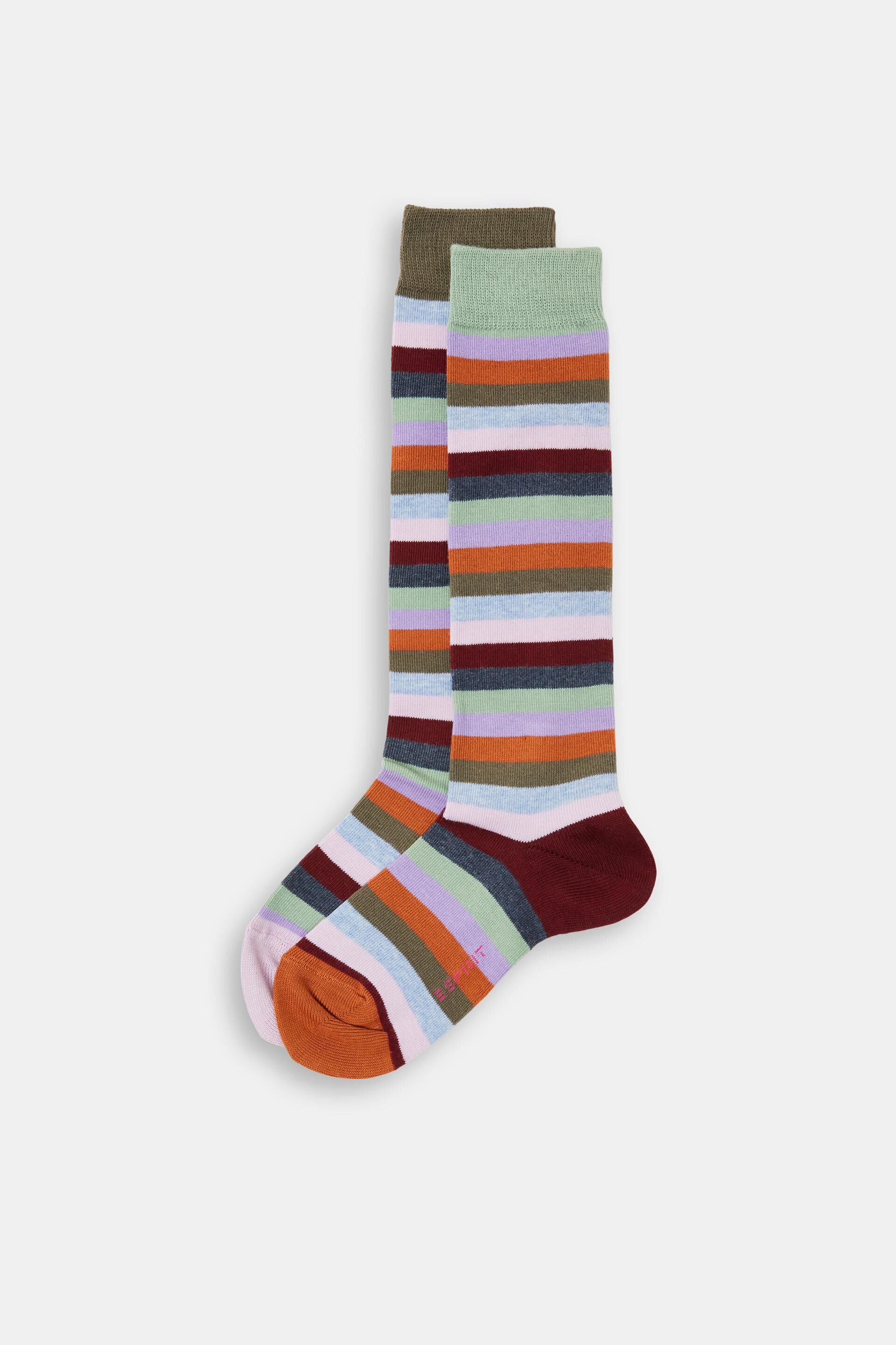Edc By Esprit Double pack of knee-high socks, organic cotton