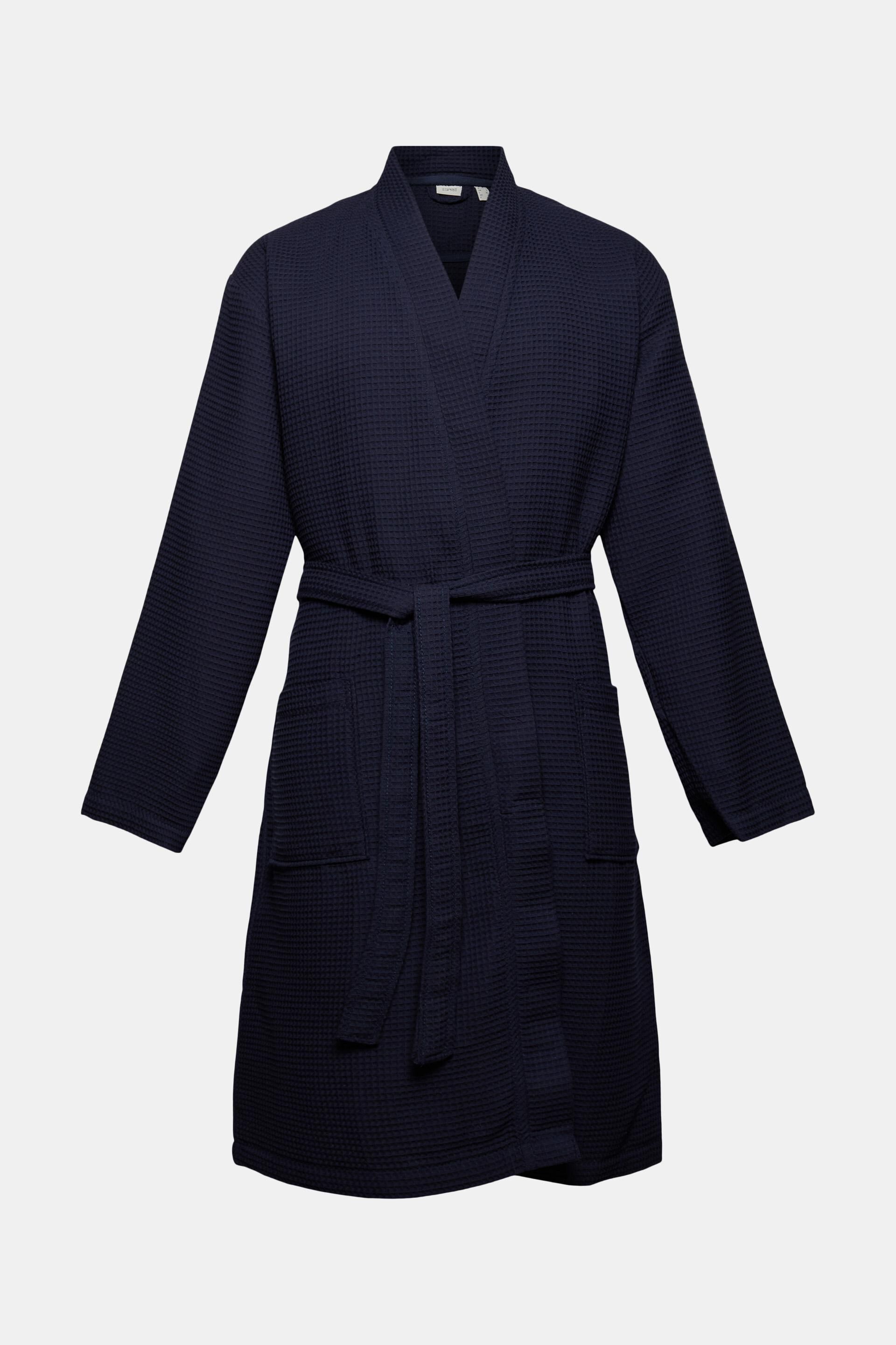 Esprit Online Shop Damen Men's bathrobe made of waffle piqué, cotton
