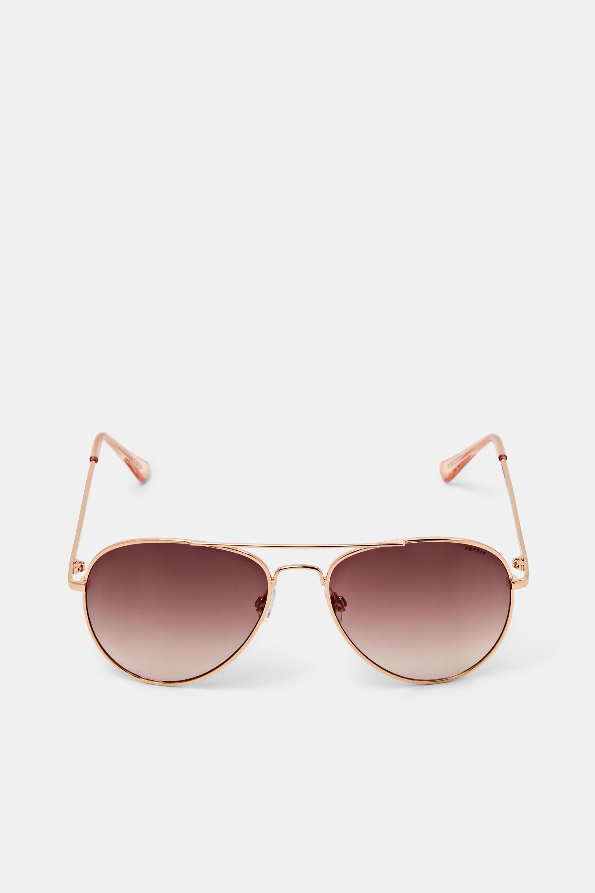 Esprit Mode Unisex aviator sunglasses with rose tinted lenses