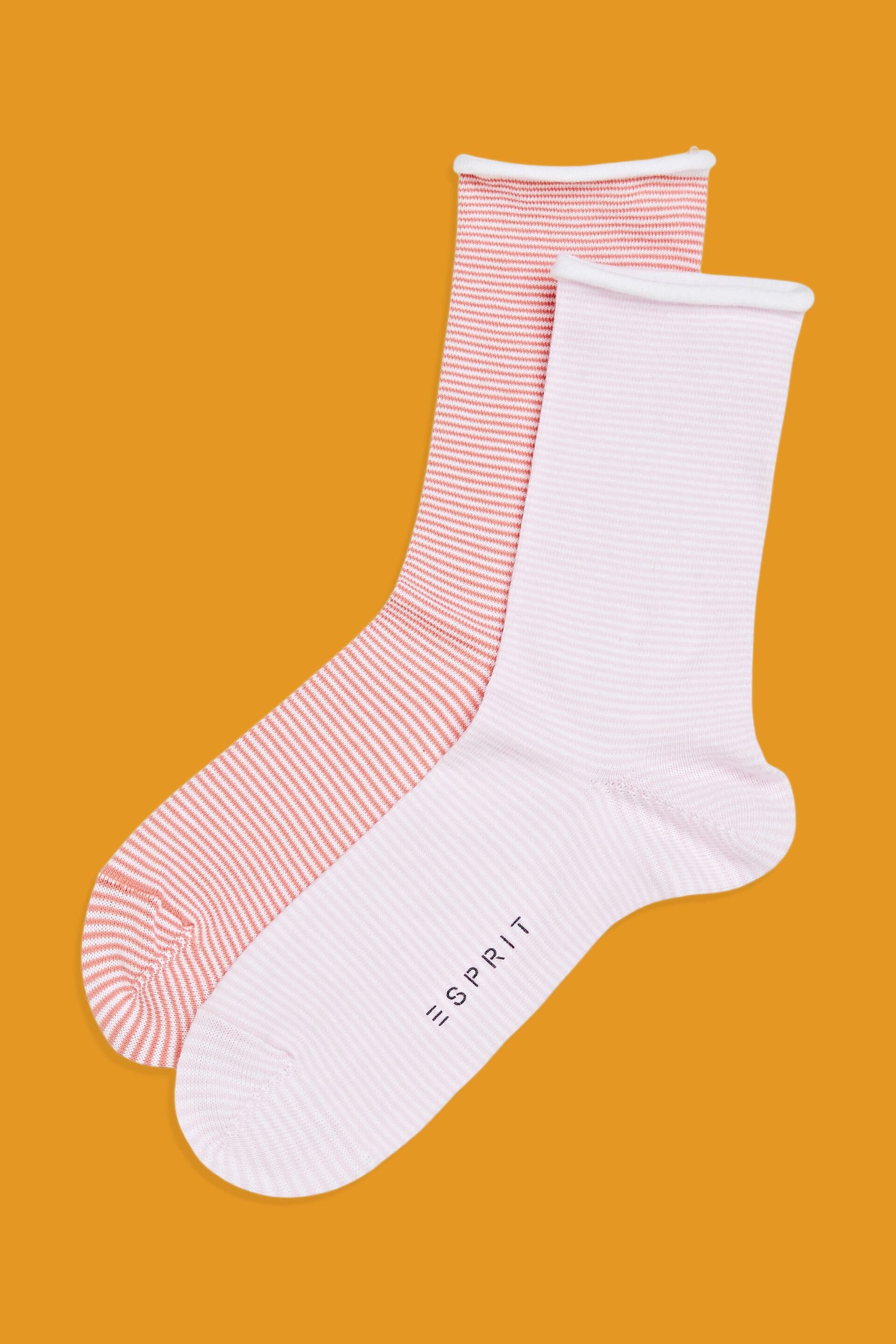Esprit Online Store Gestreifte Socken mit Bio-Baumwolle Rollbündchen
