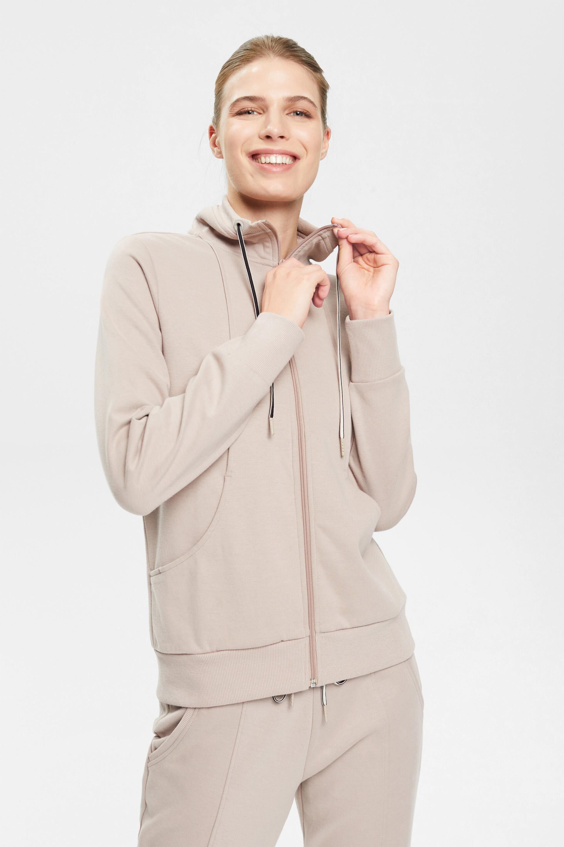 Online Shop Esprit Zipper sweatshirt, cotton blend