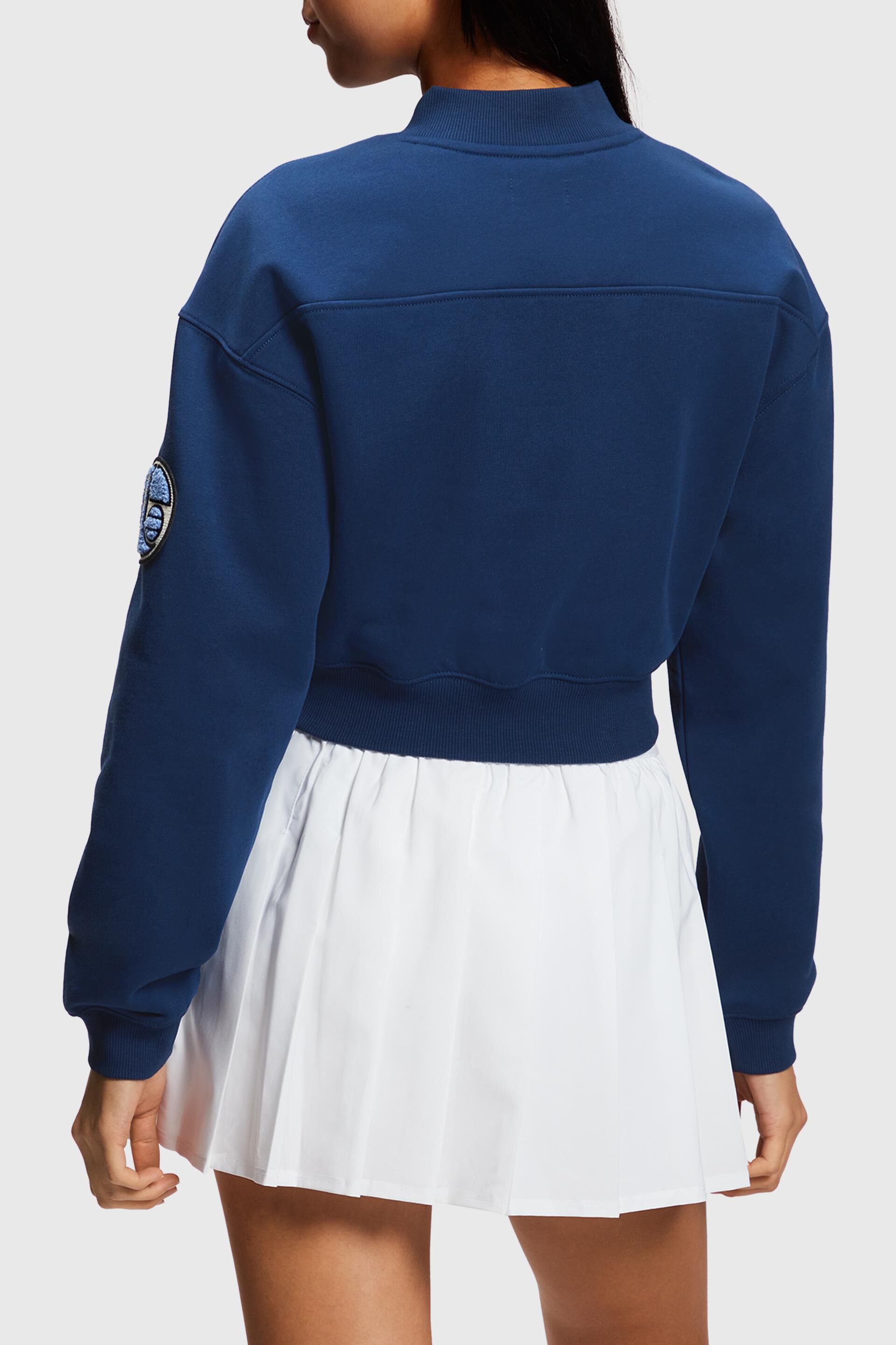 Esprit Damen Kurzes Sweatshirt mit College-Patch
