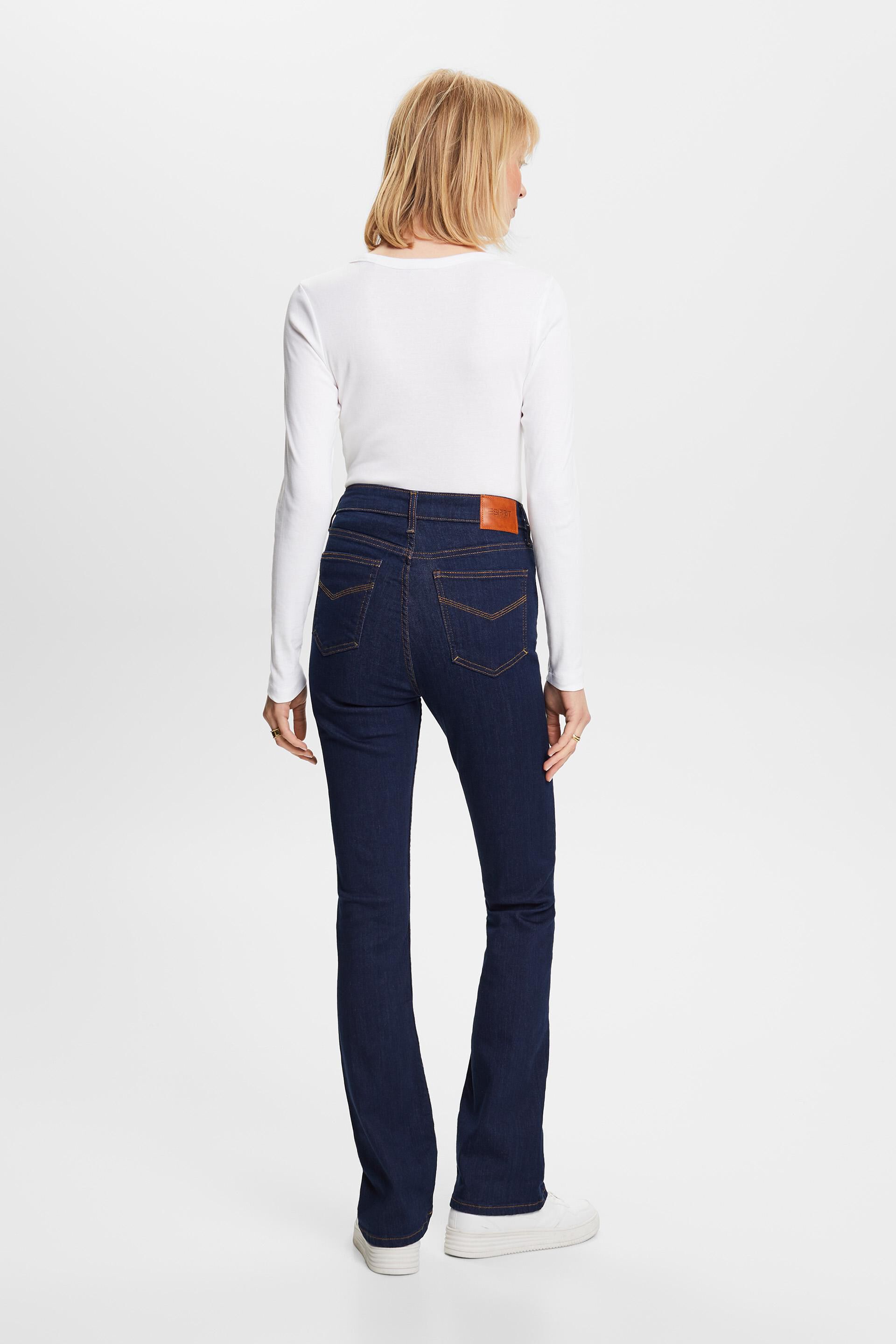 Esprit Damen Hochwertige Bootcut-Jeans mit Bund hohem