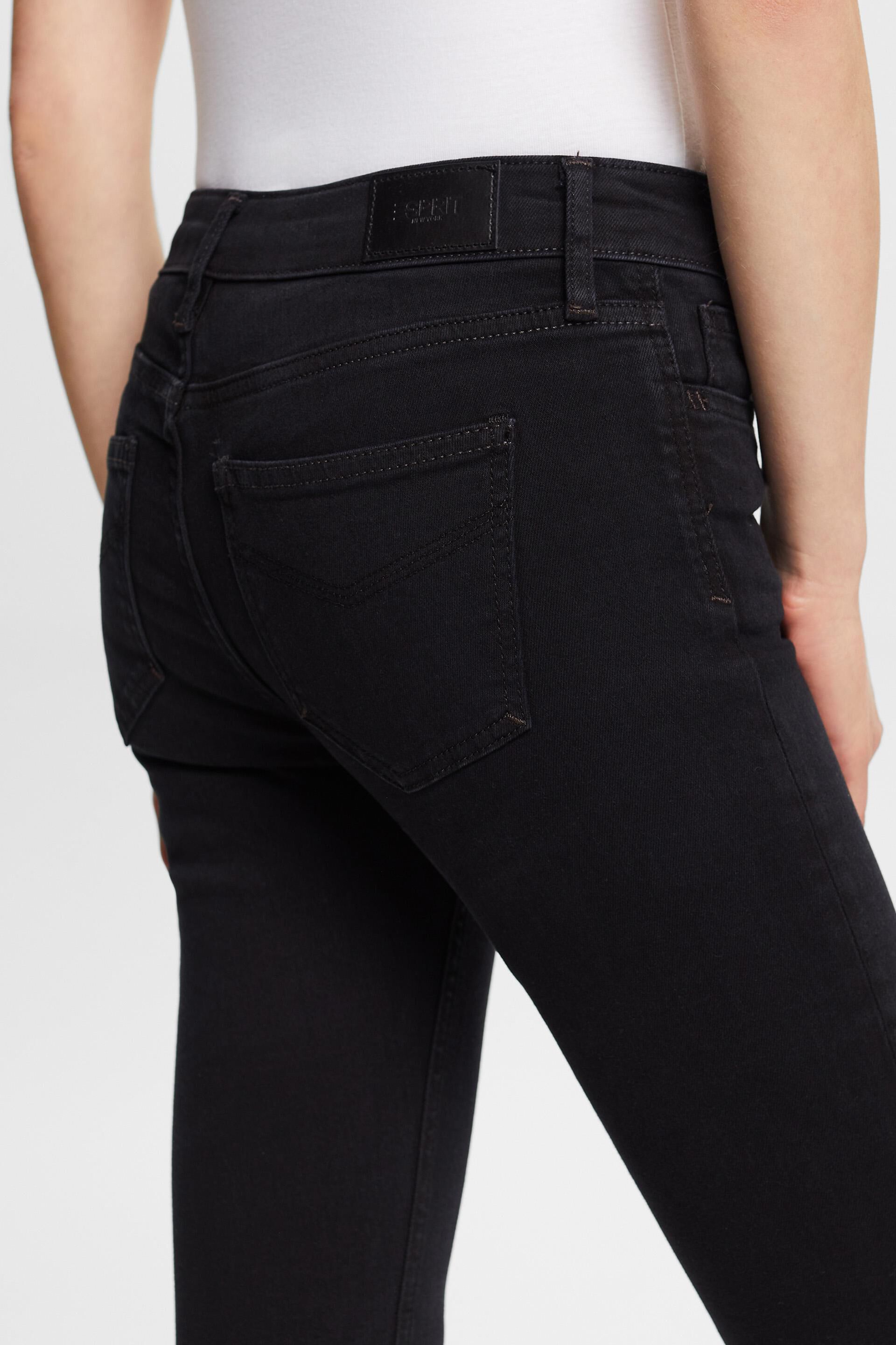 Esprit Damen Hochwertige Skinny-Fit-Jeans Bund mit mittelhohem