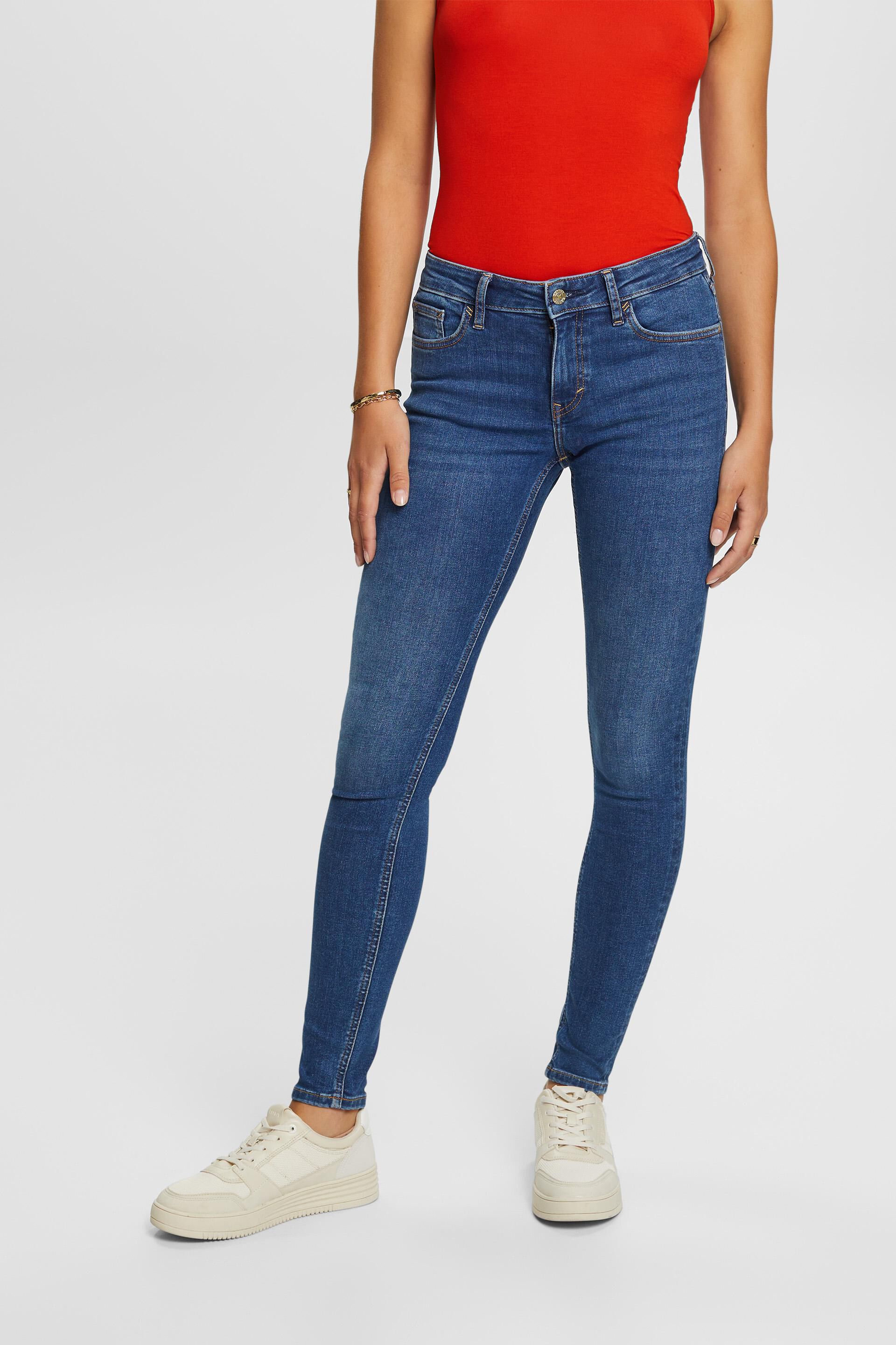 Esprit Damen Skinny-Jeans mit mittelhohem Bund