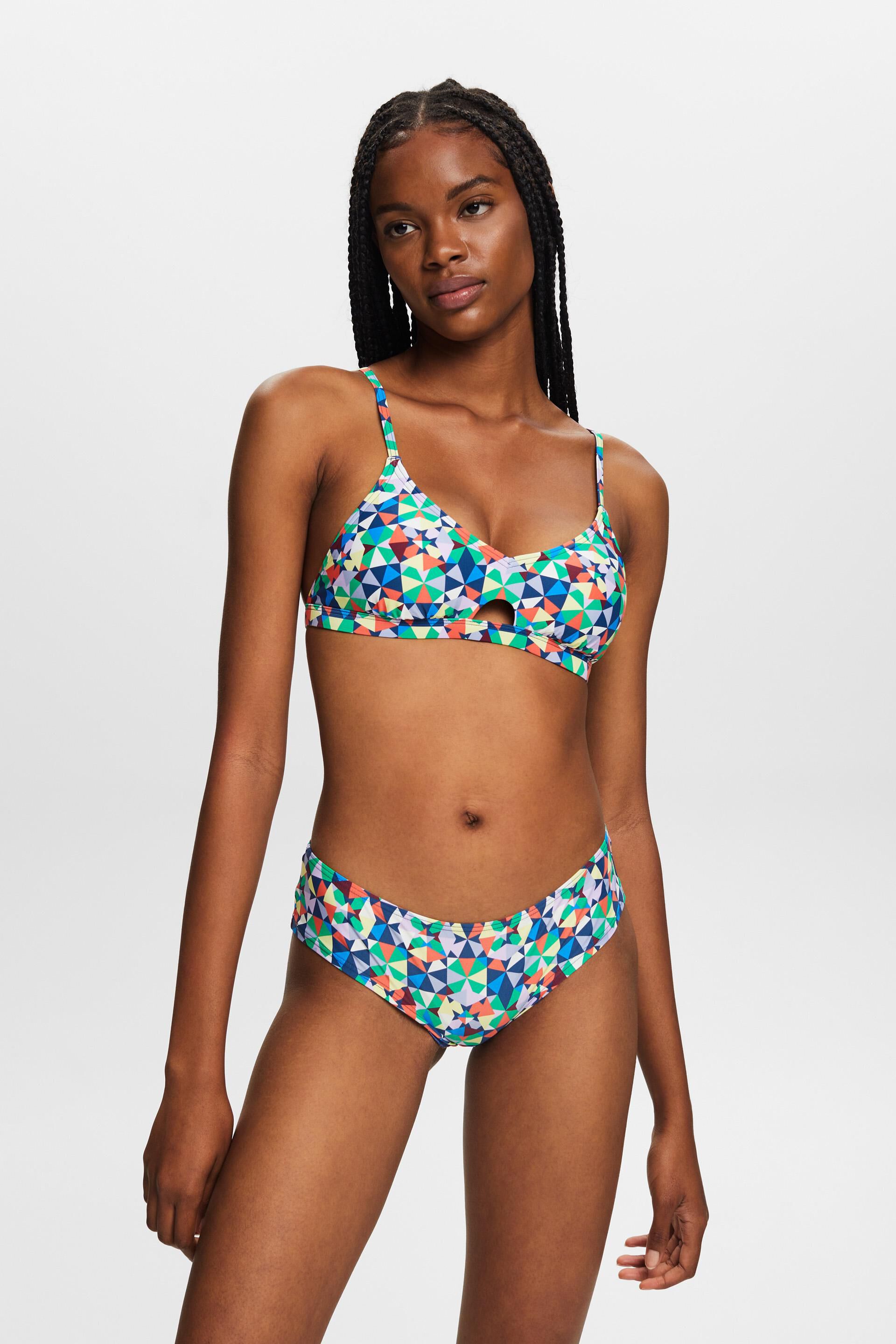 Esprit pattern top all-over with Recycled: bikini padded