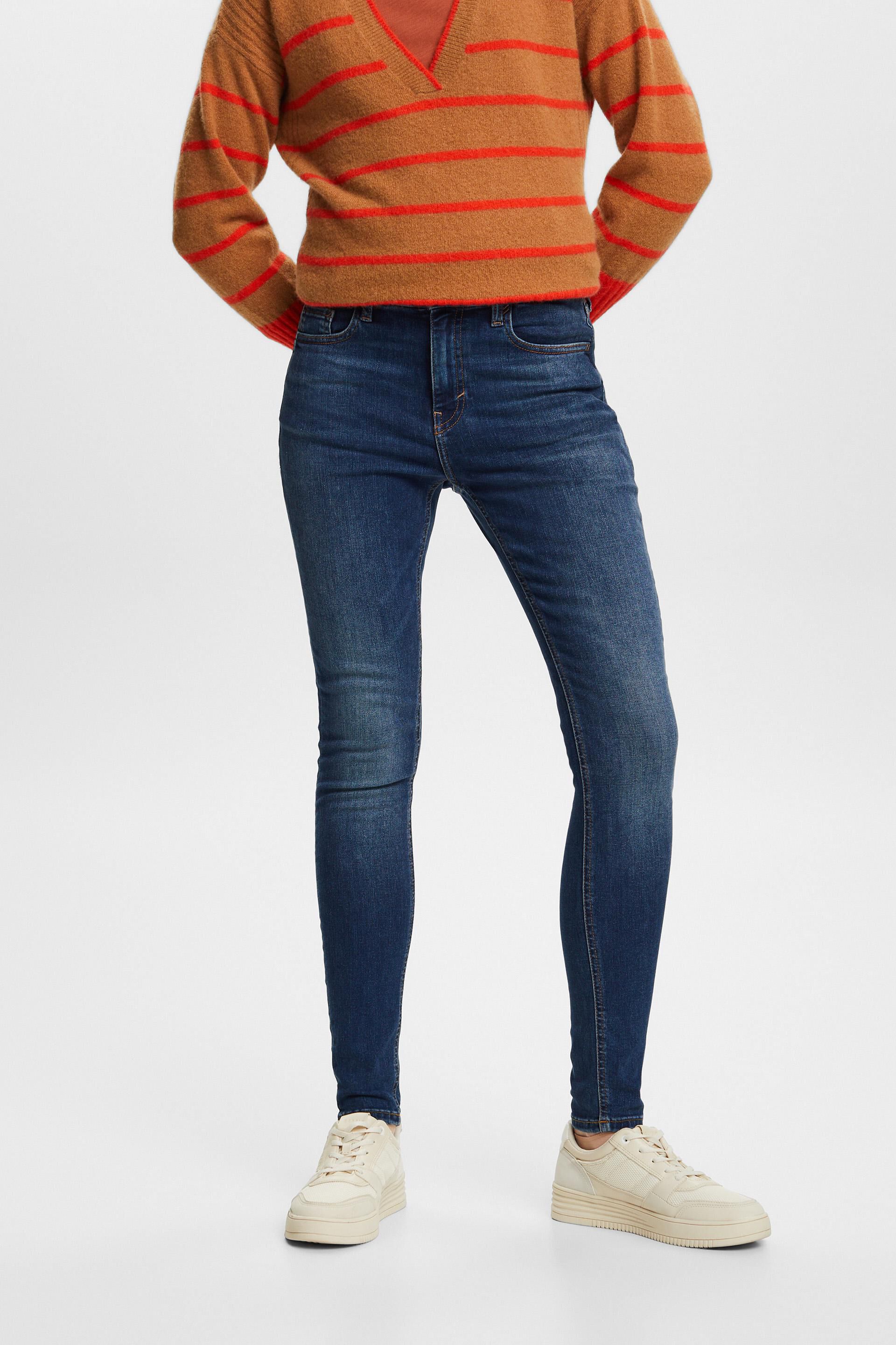 Recycled: high-rise skinny fit stretch jeans