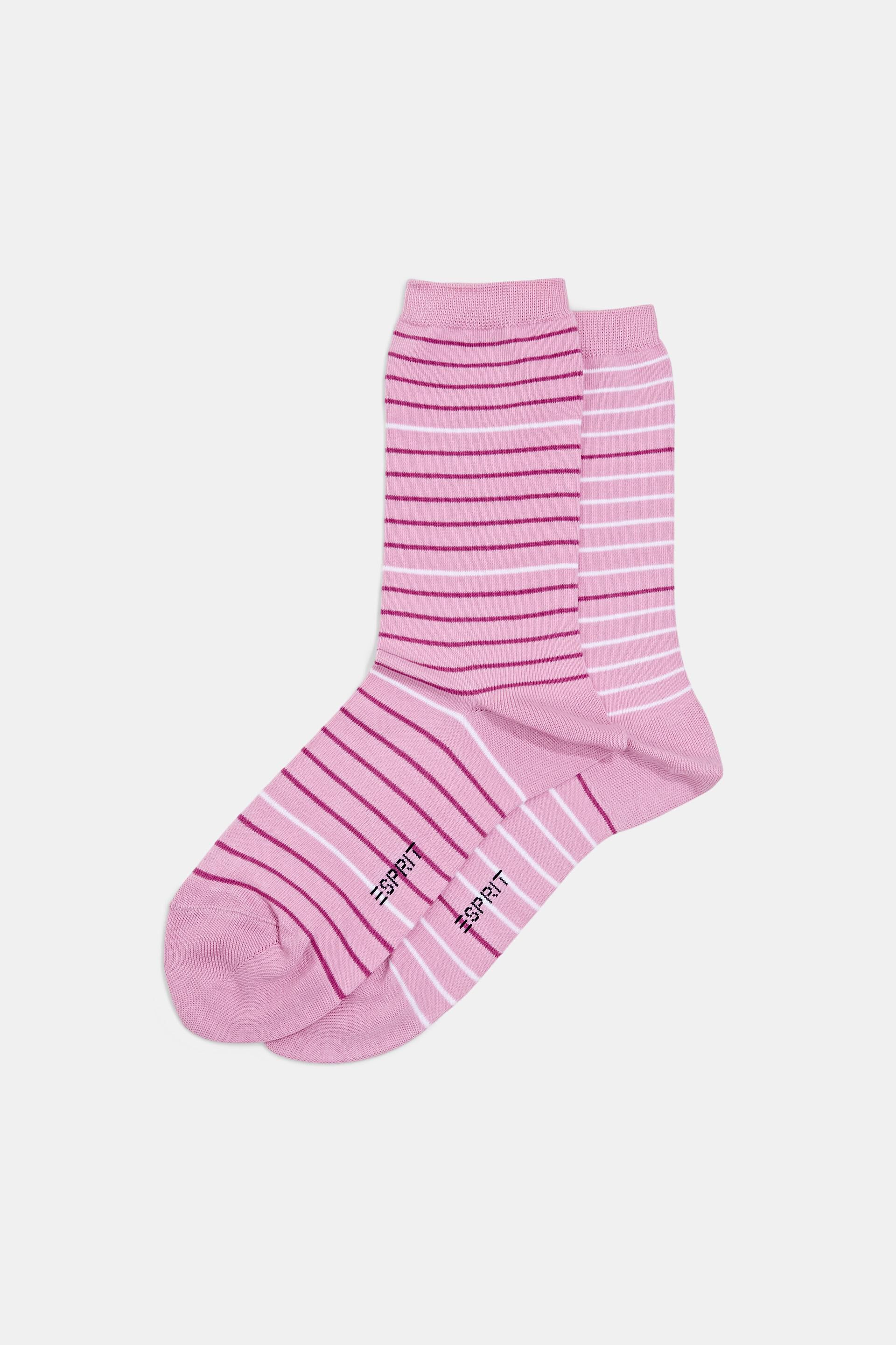 Esprit Socken Bio-Baumwolle aus 2er-Pack gestreifte