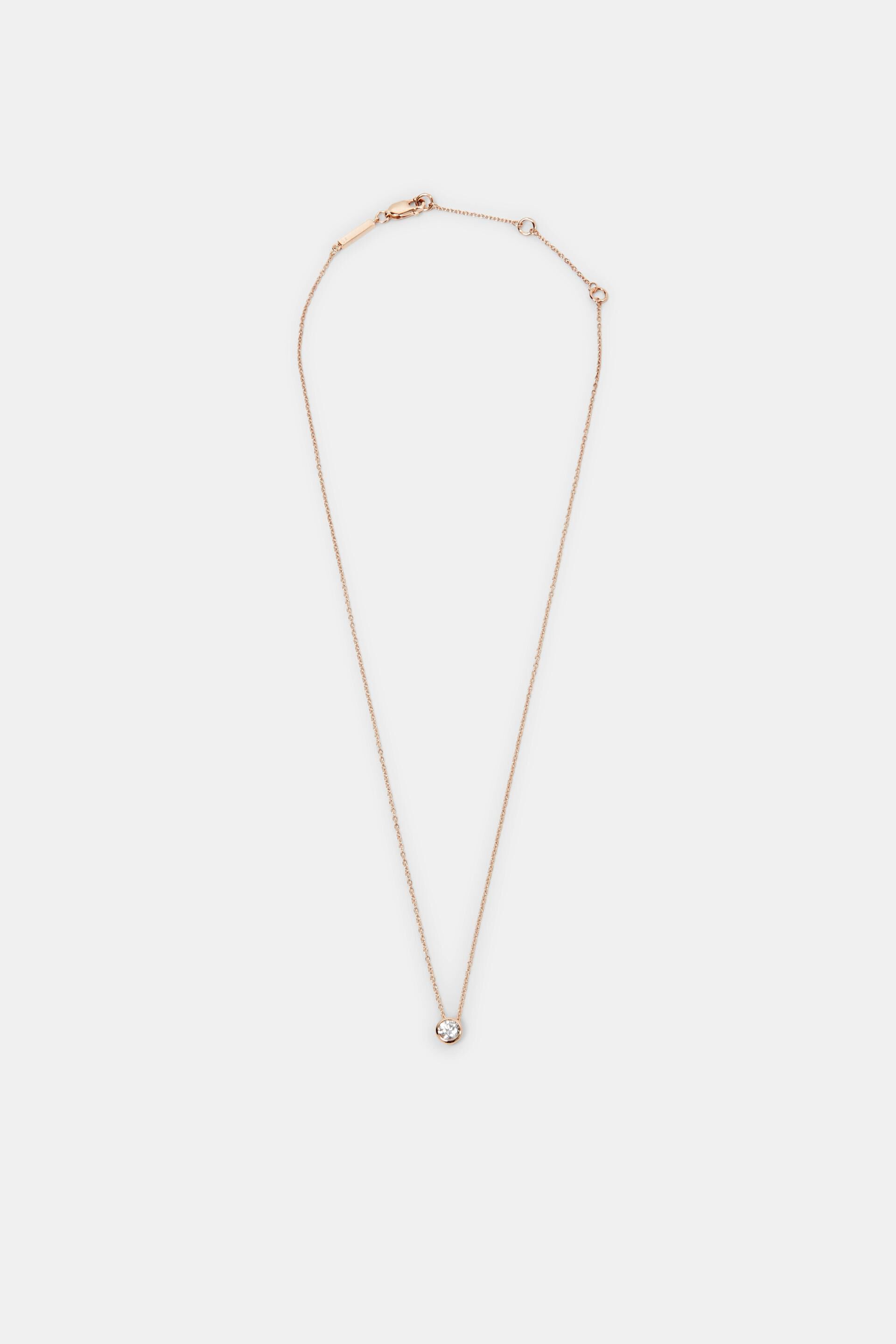 Esprit Online Store Necklace with zirconia, sterling silver