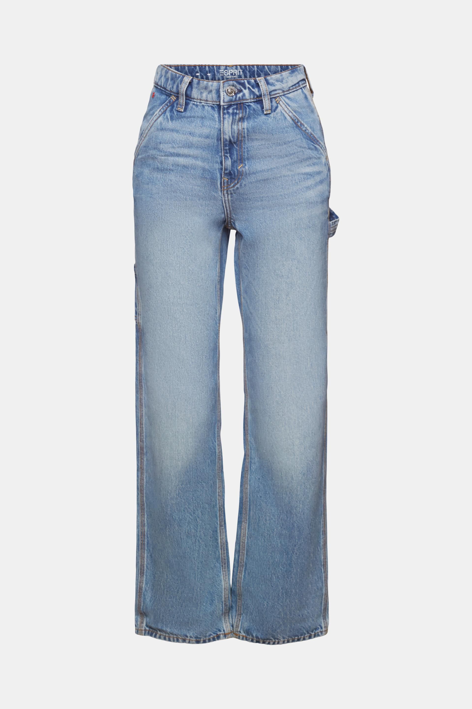 Esprit Damen Recycelt: Carpenter-Straight-Fit-Jeans