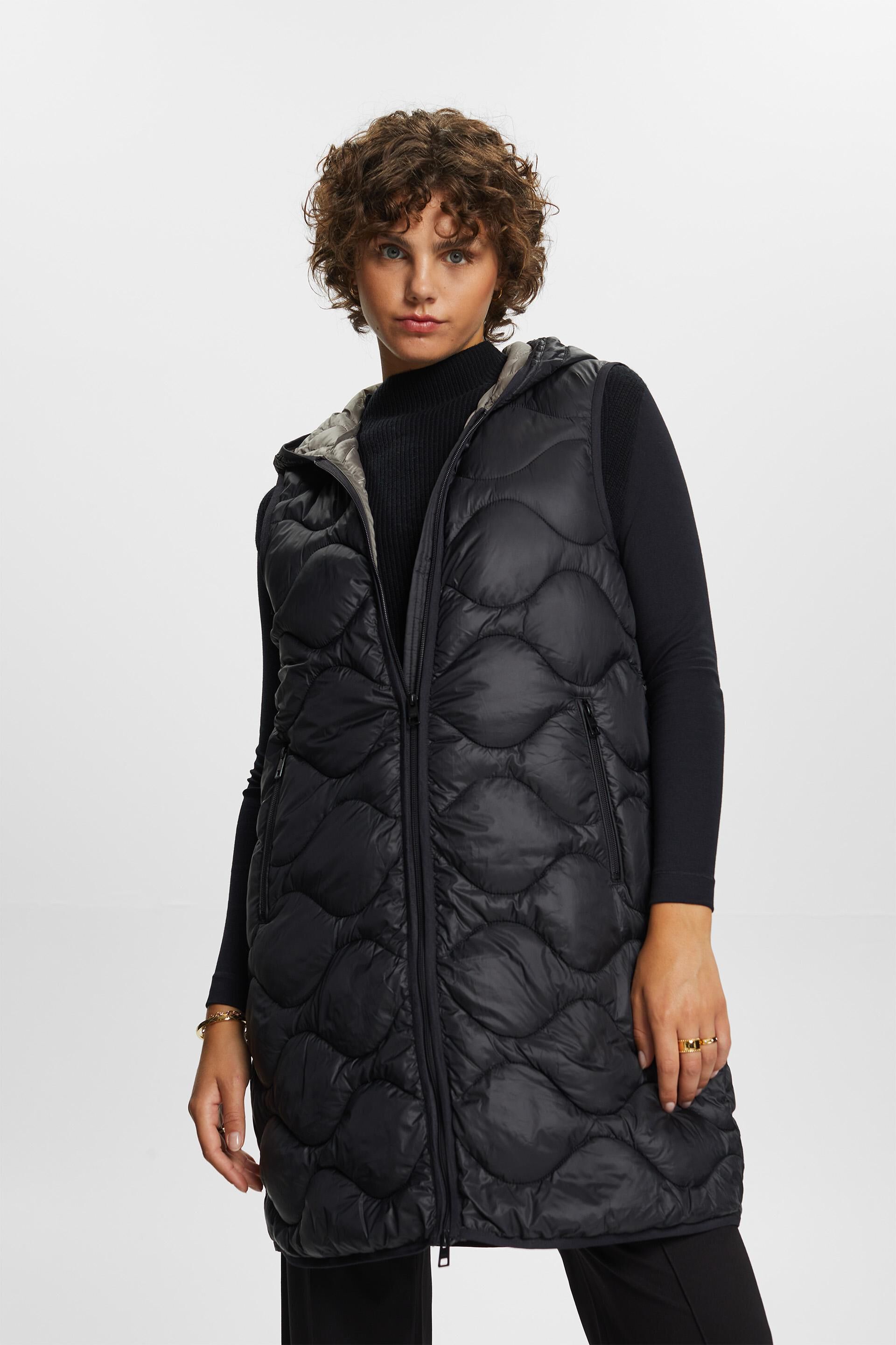 Esprit warmer longline Recycled: quilted body