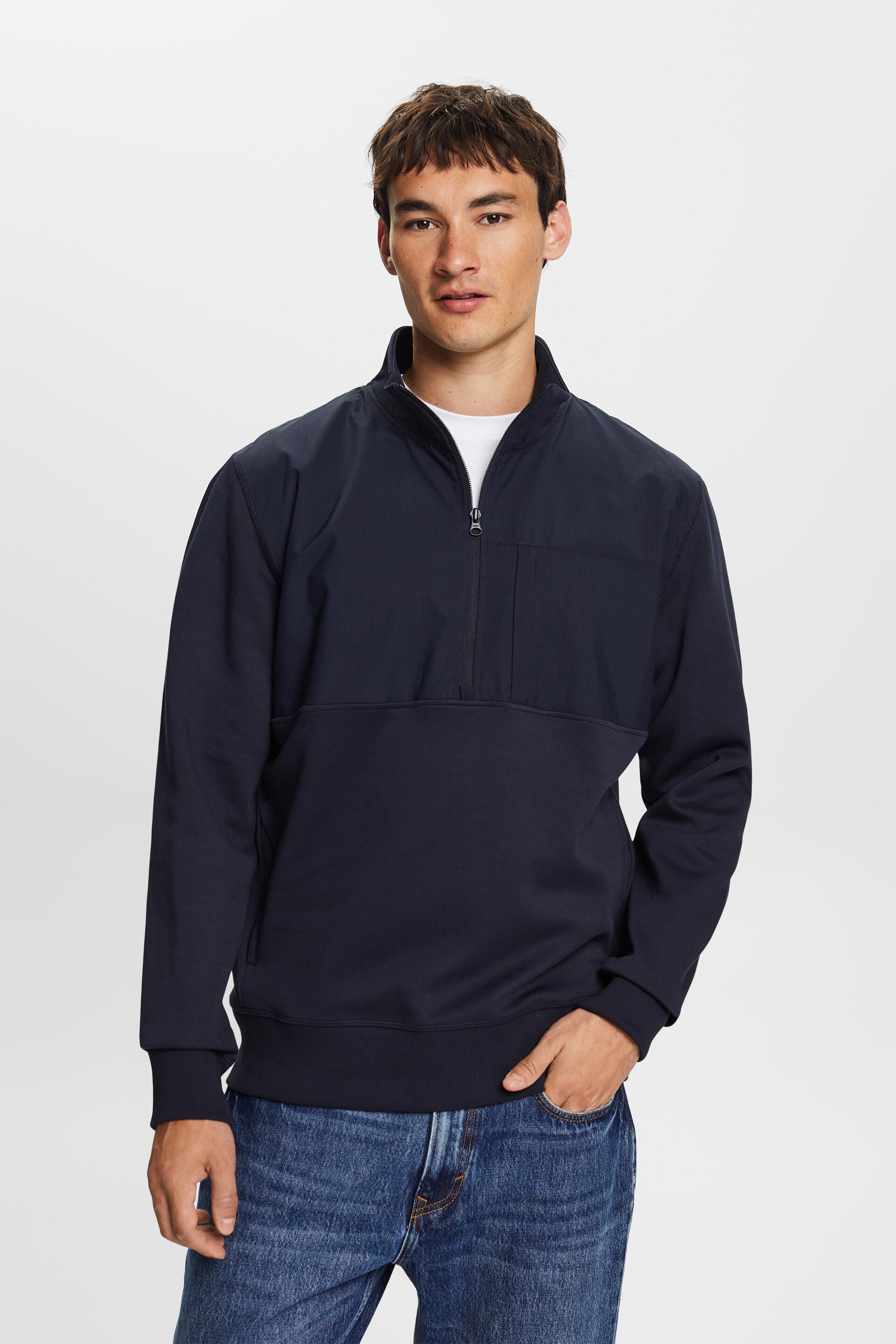 Esprit material Mixed sweatshirt half-zip