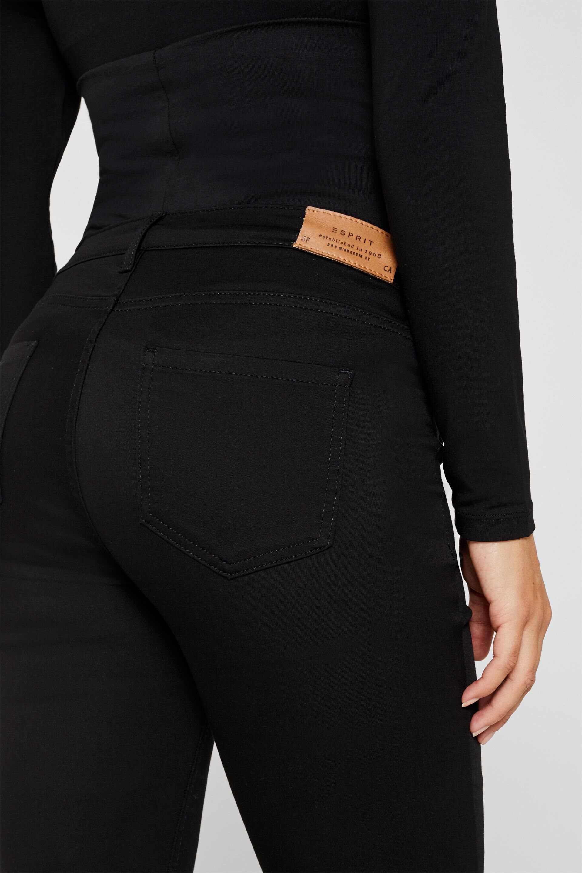 Shop Esprit Stretch trousers with an over-bump waistband
