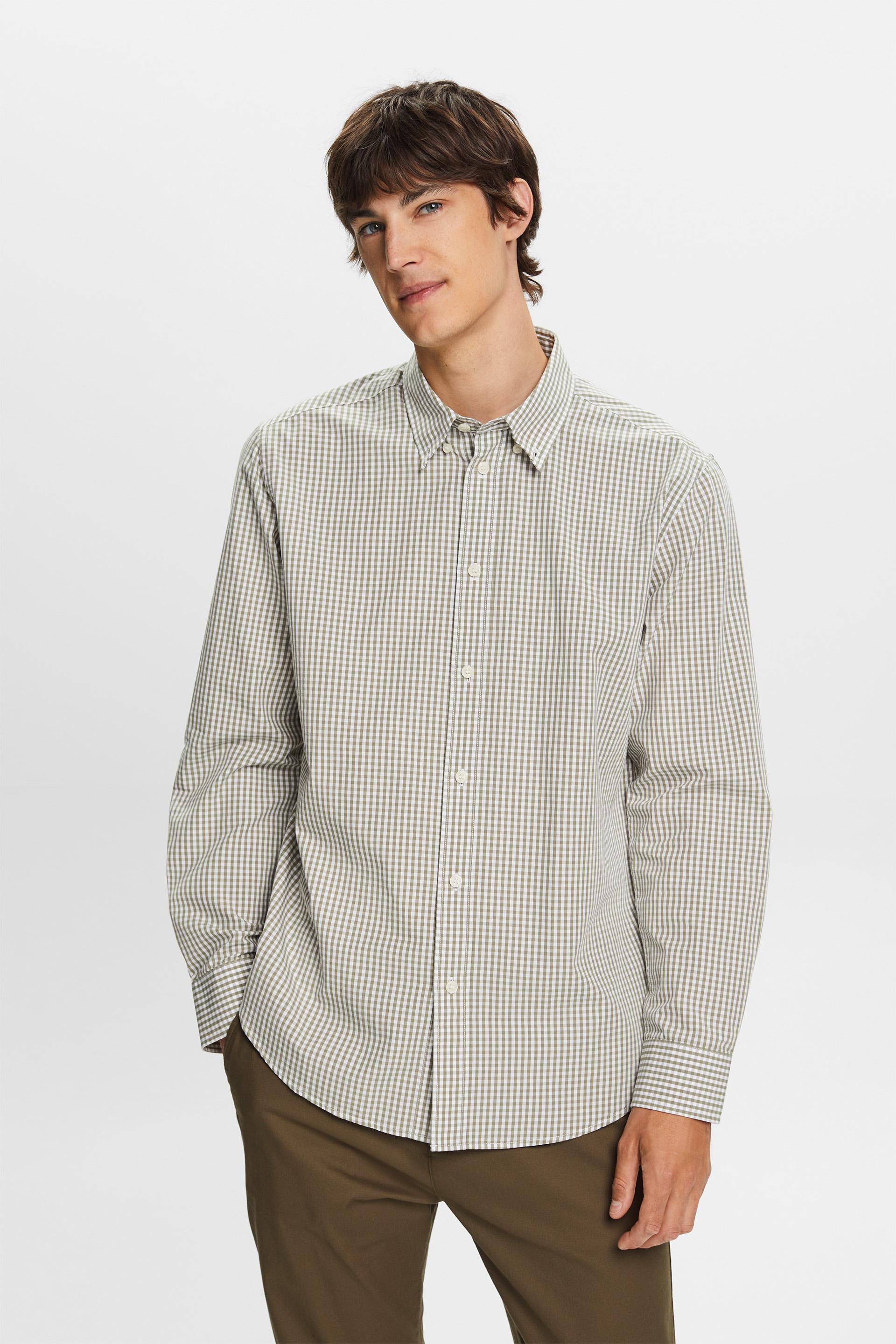 Esprit 100% button-down shirt, cotton Vichy