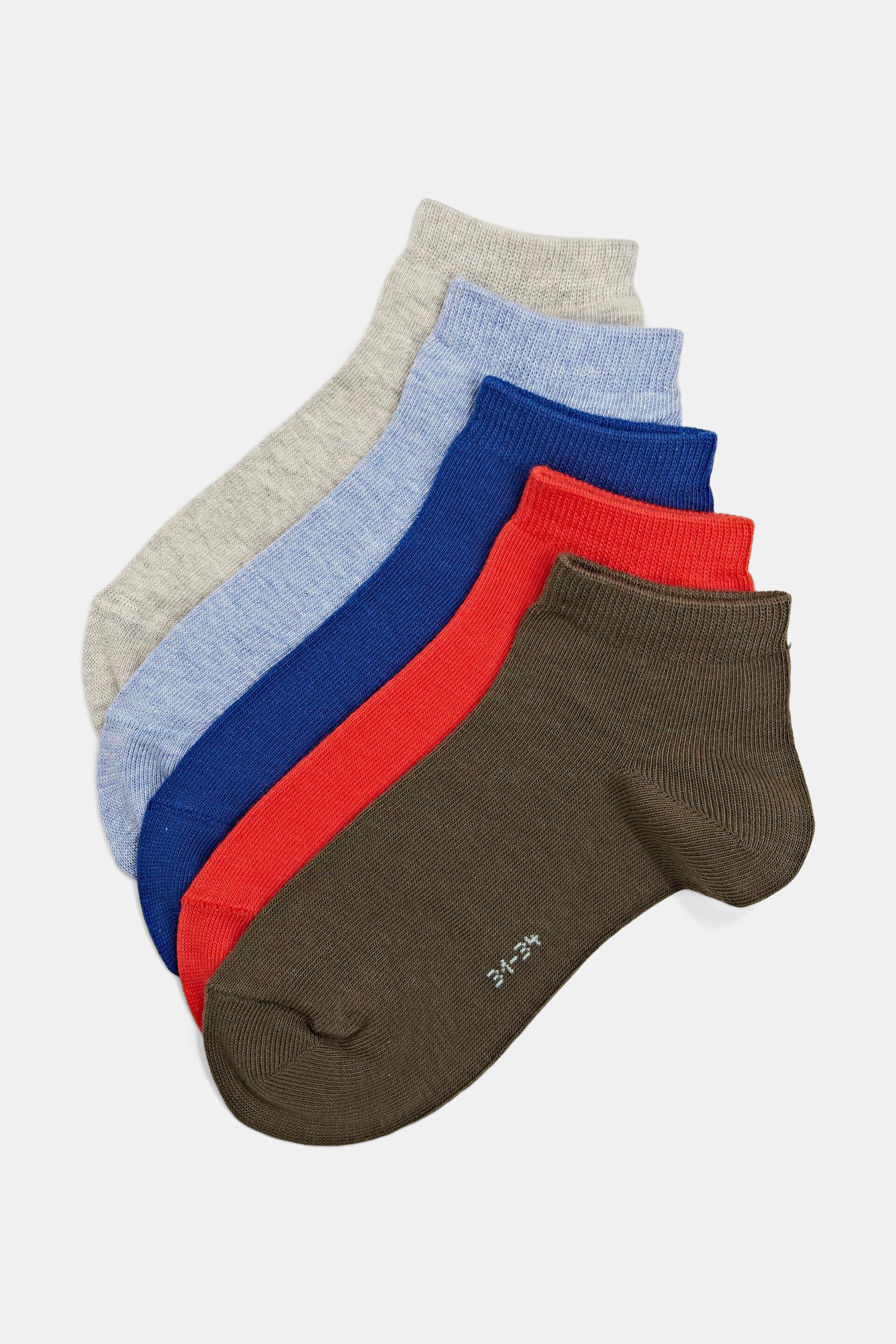 Packung mit 5 Paar einfarbigen Socken aus einer Bio-Baumwollmischung