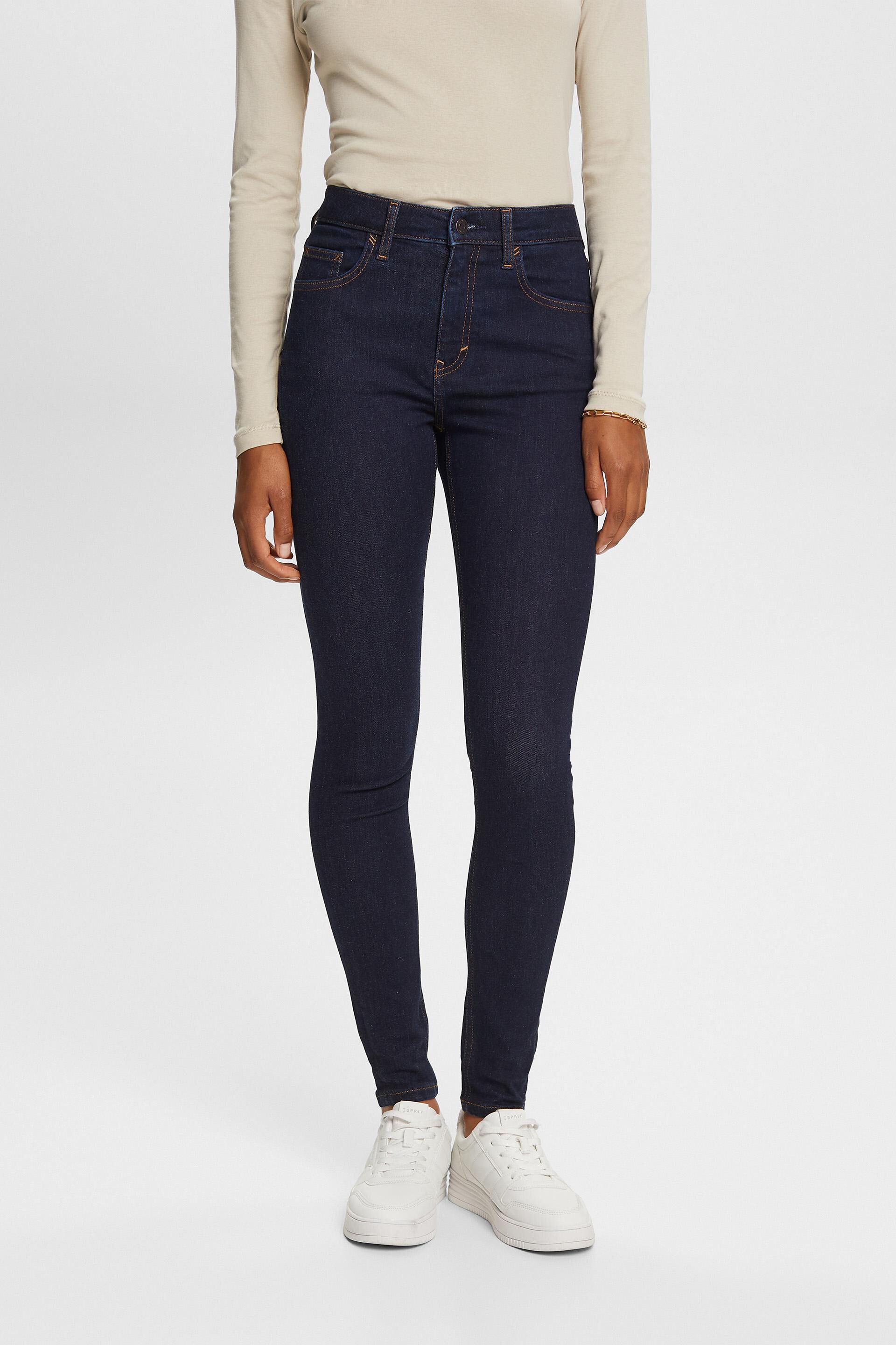 Highrise skinny jeans, stretch cotton