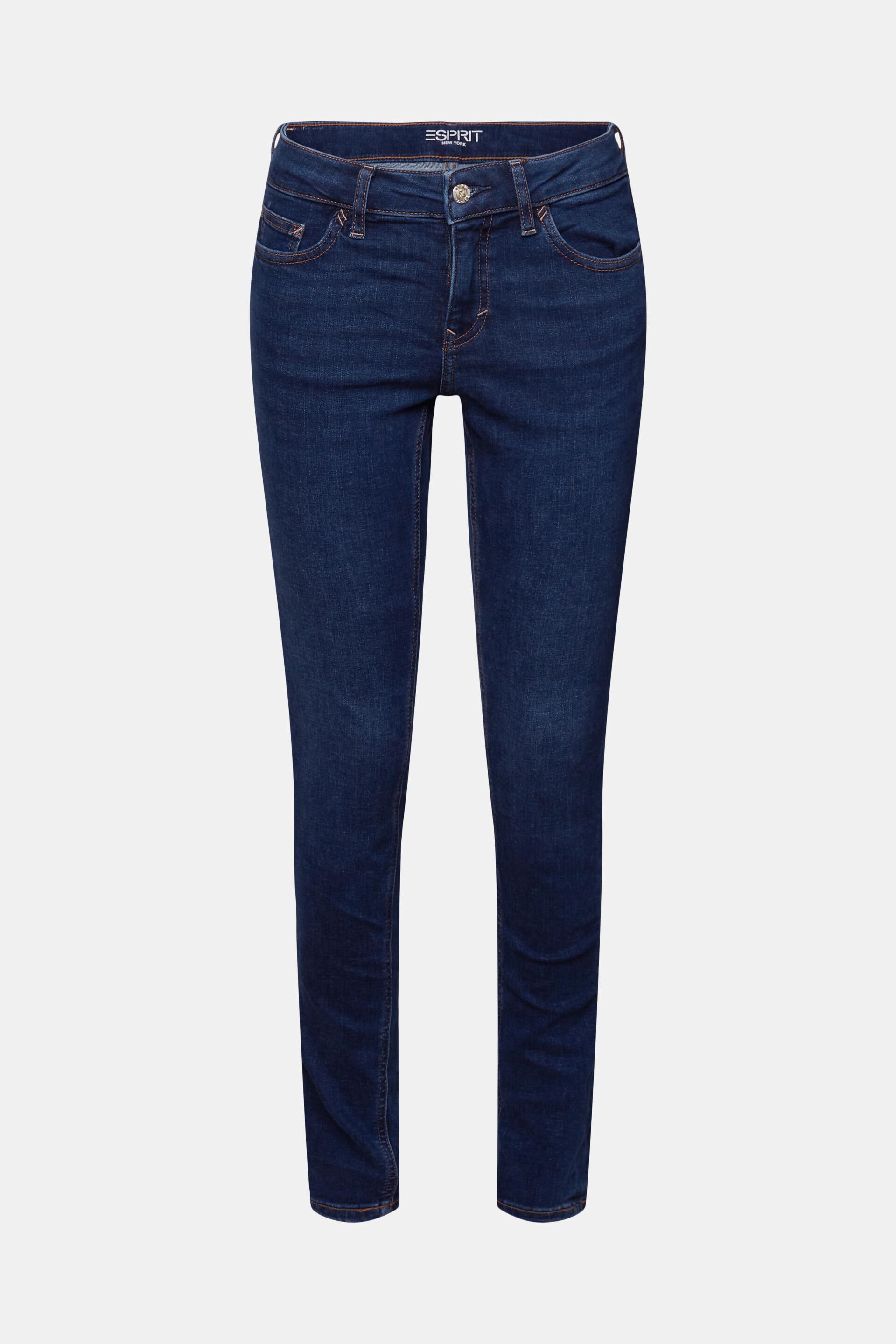 Esprit Damen Skinny-Jeans mit Bund mittelhohem