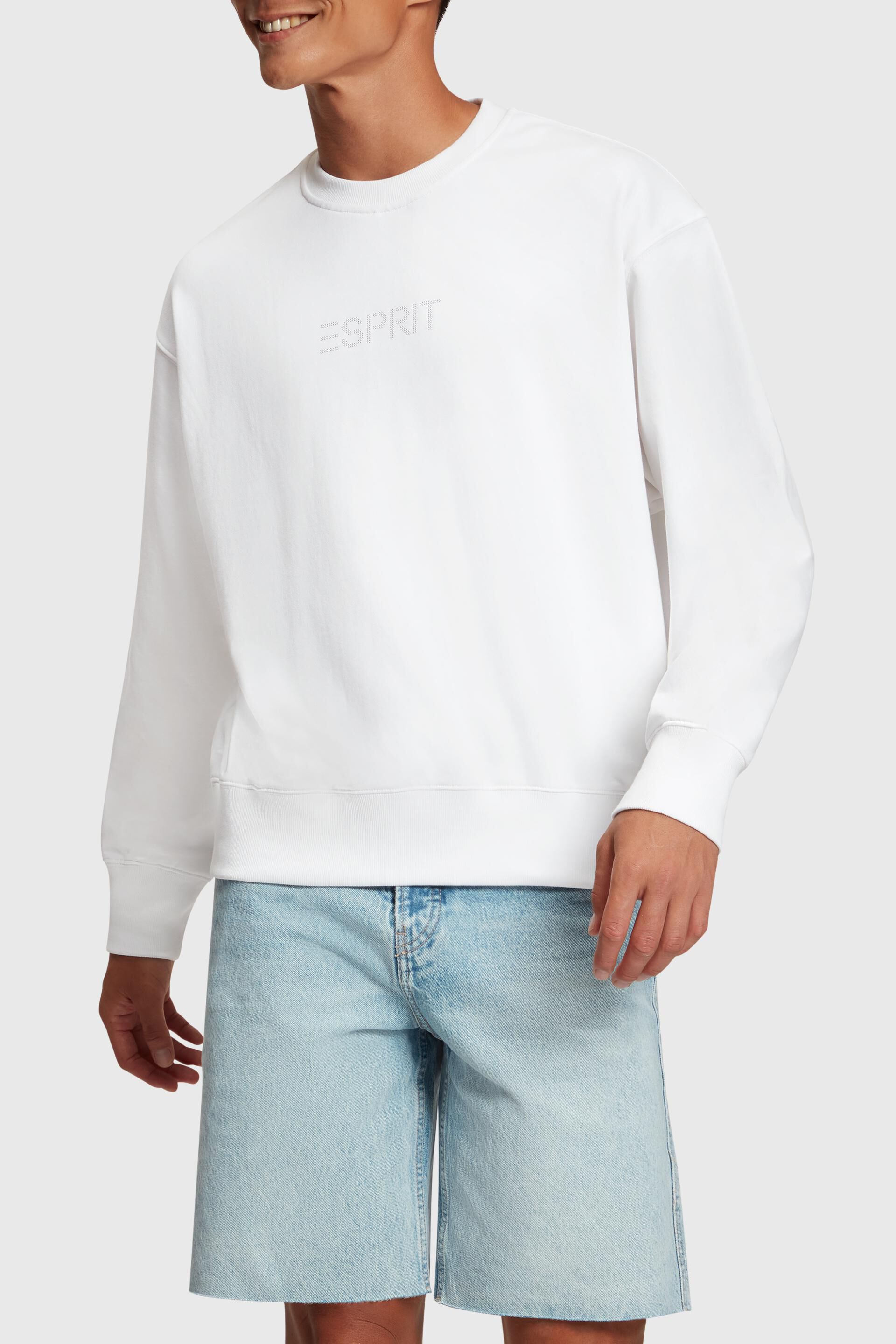 Esprit mit Nieten-Logo-Applikation Sweatshirt