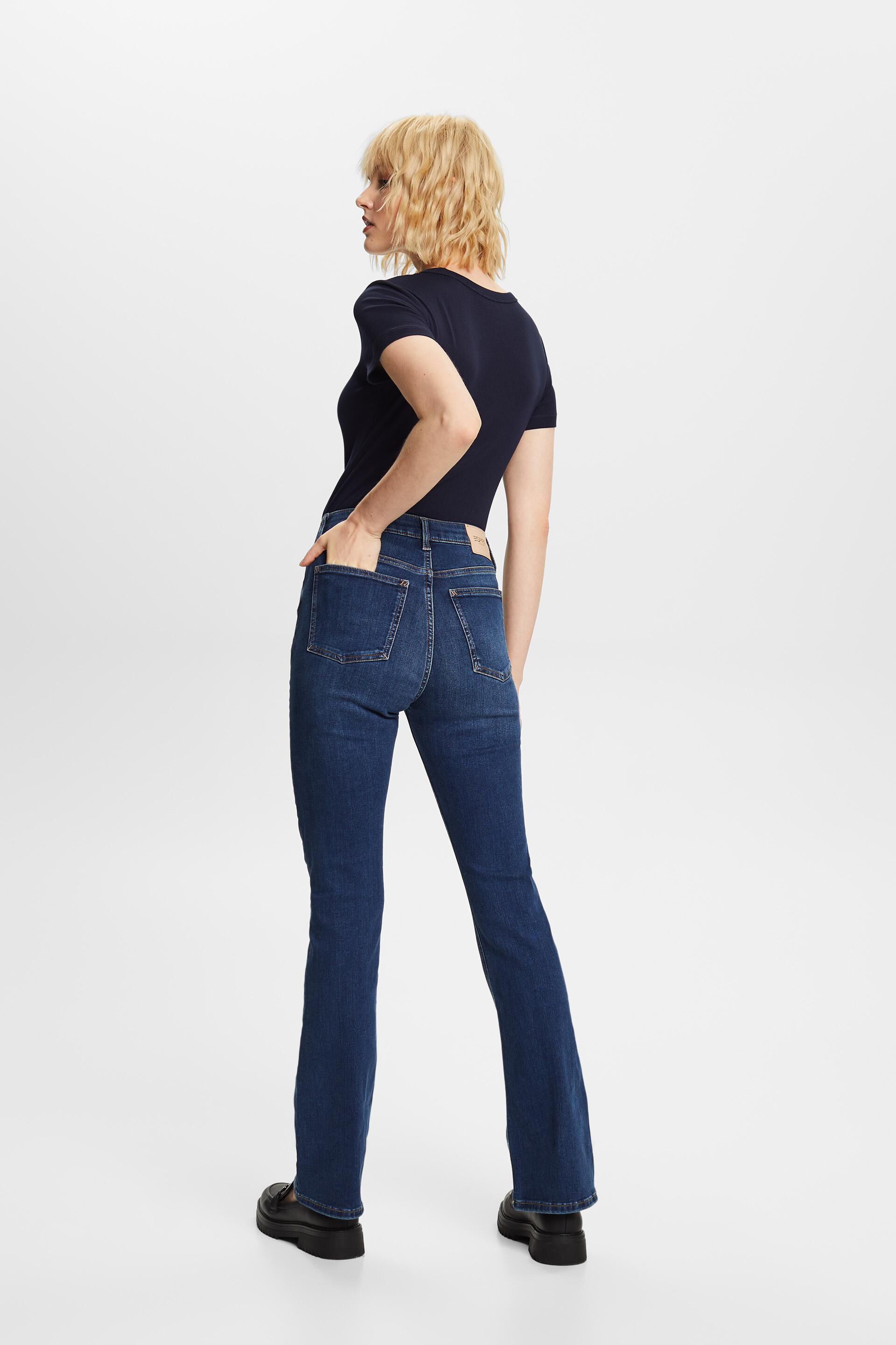 Esprit Damen Recycelt: Bootcut-Jeans mit hohem Bund