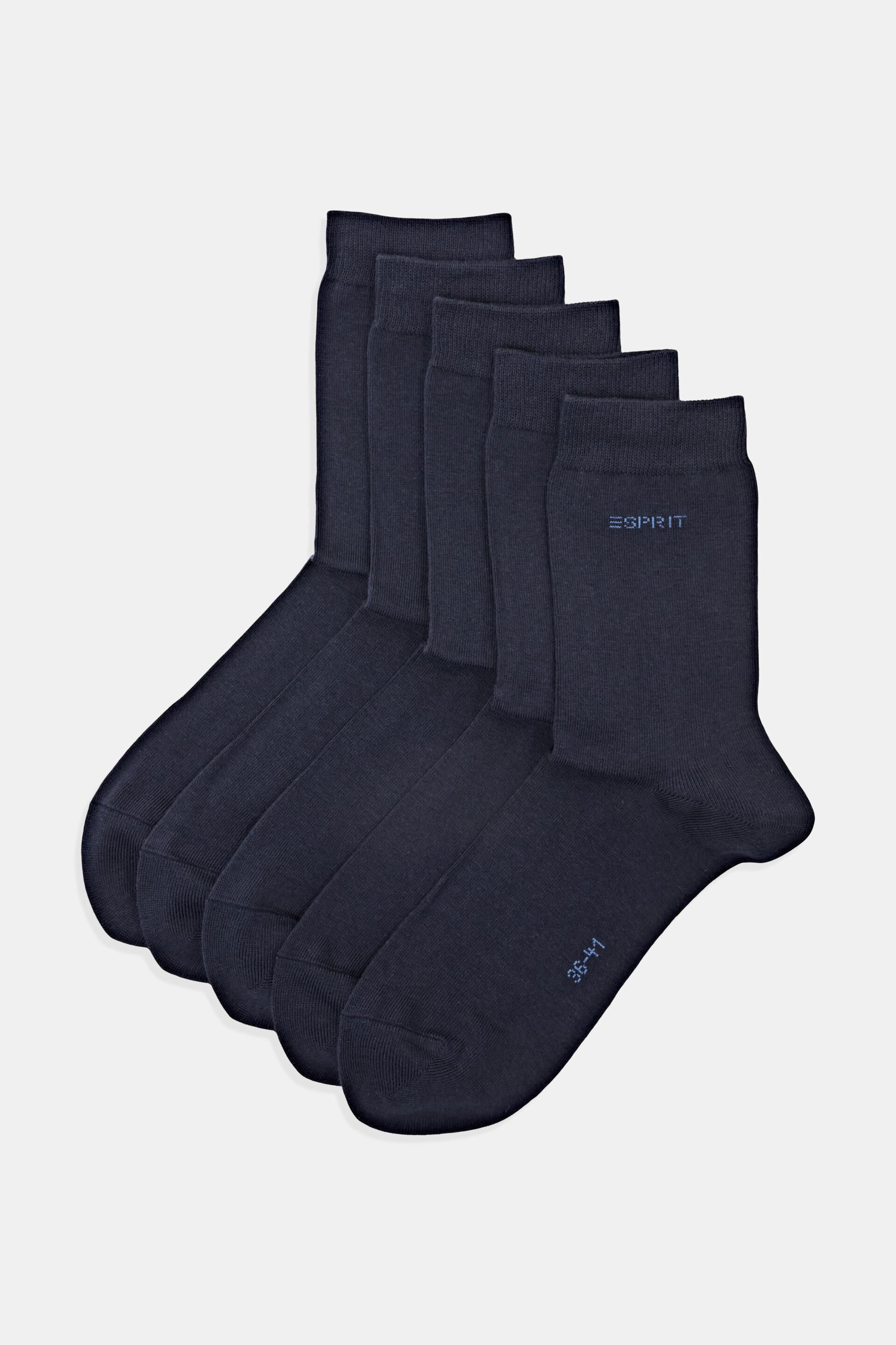 Esprit aus Socken einfarbige 5er-Pack Bio-Baumwolle