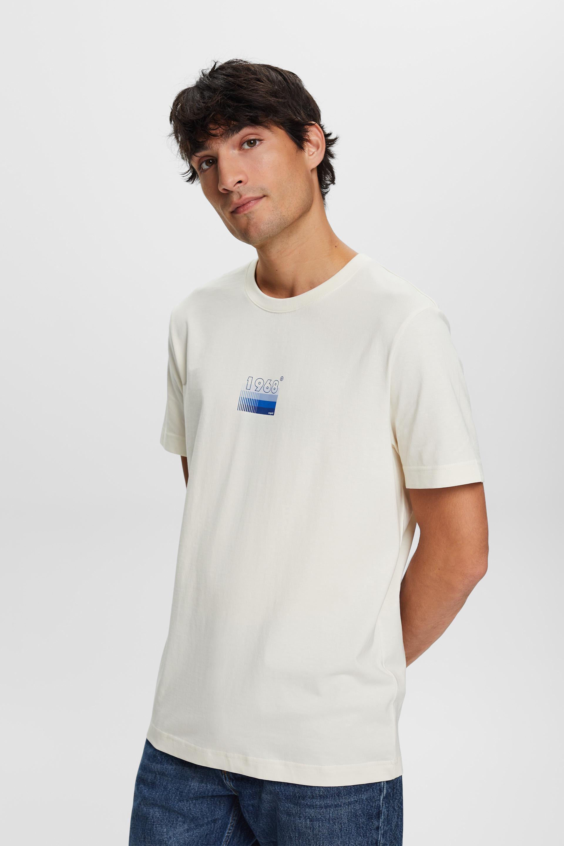 Jersey-T-Shirt mit Aufdruck, 100 % Baumwolle