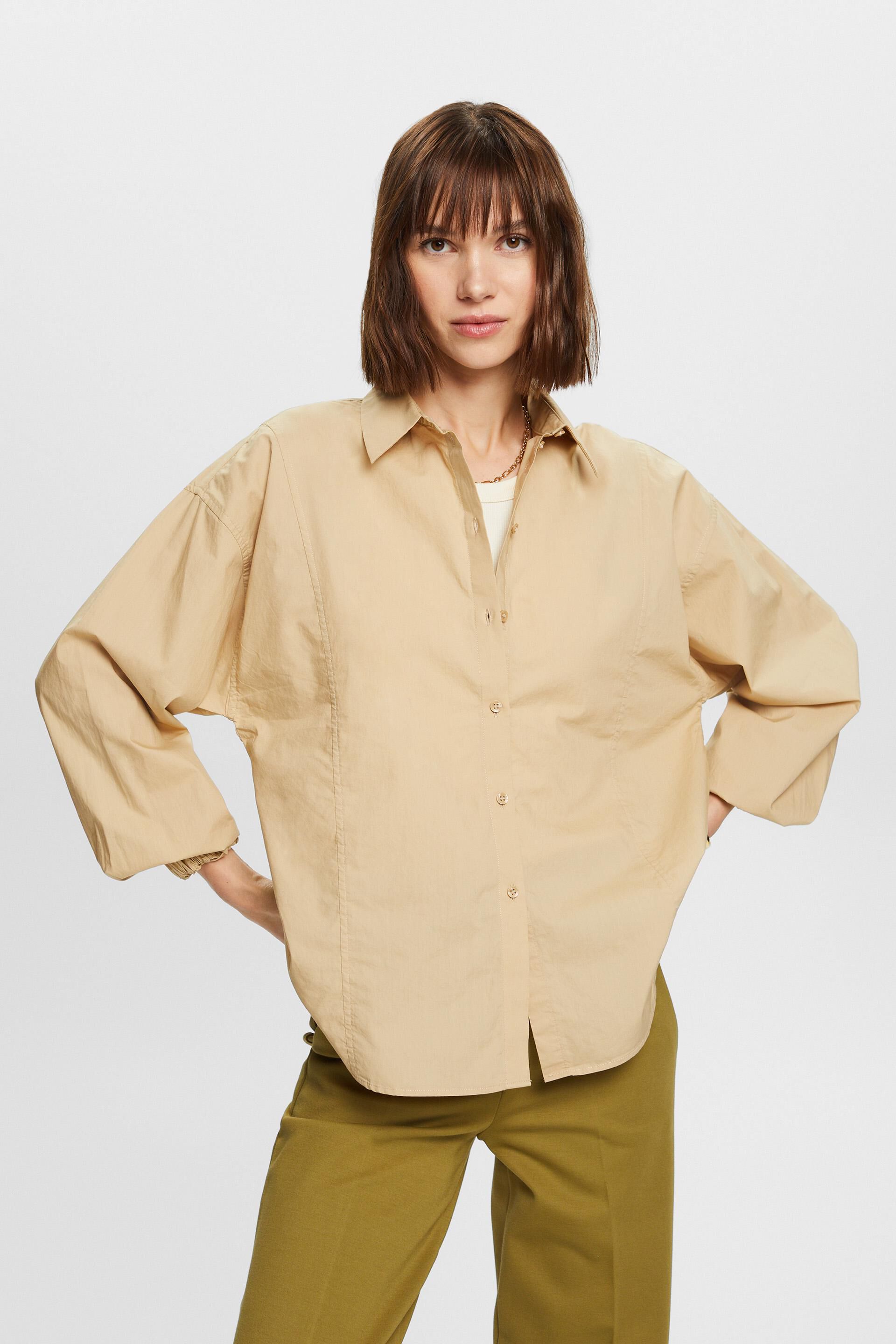 Esprit Damen Button-Down-Hemd aus Baumwolle