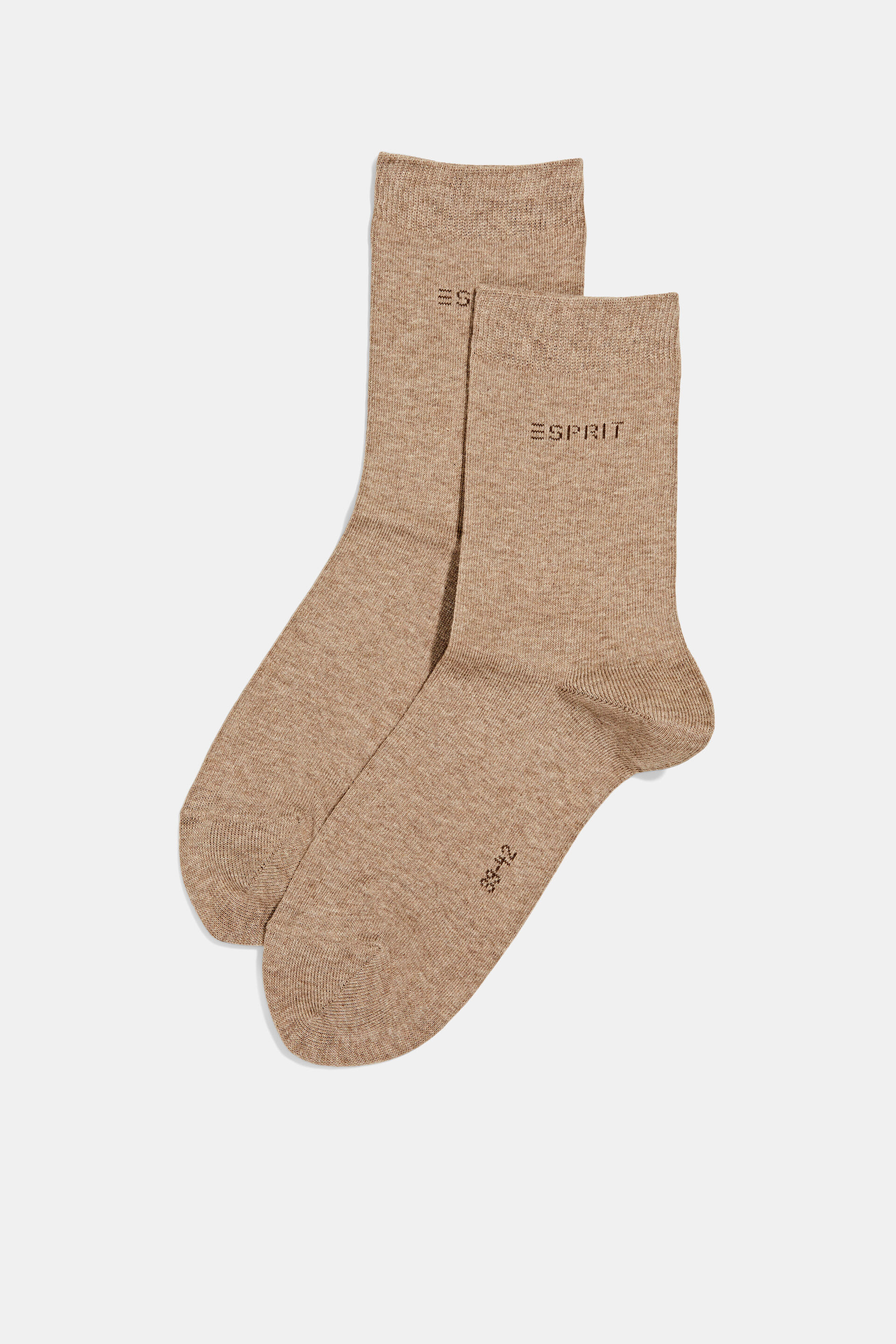 Esprit gestricktem Logo, mit Bio-Baumwolle Socken 2er-Pack