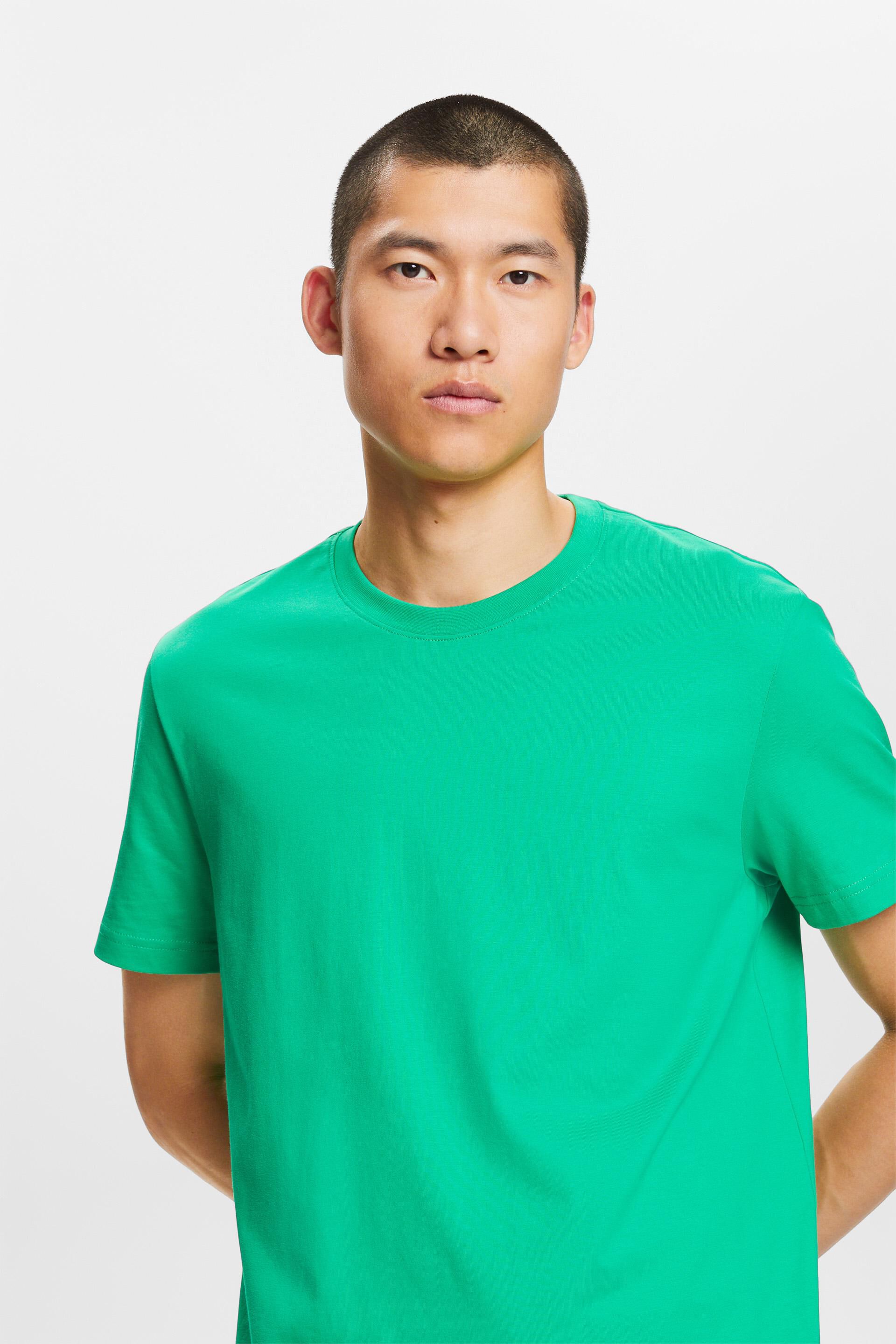 Esprit Rundhalsausschnitt, mit % Jersey-T-Shirt Baumwolle 100