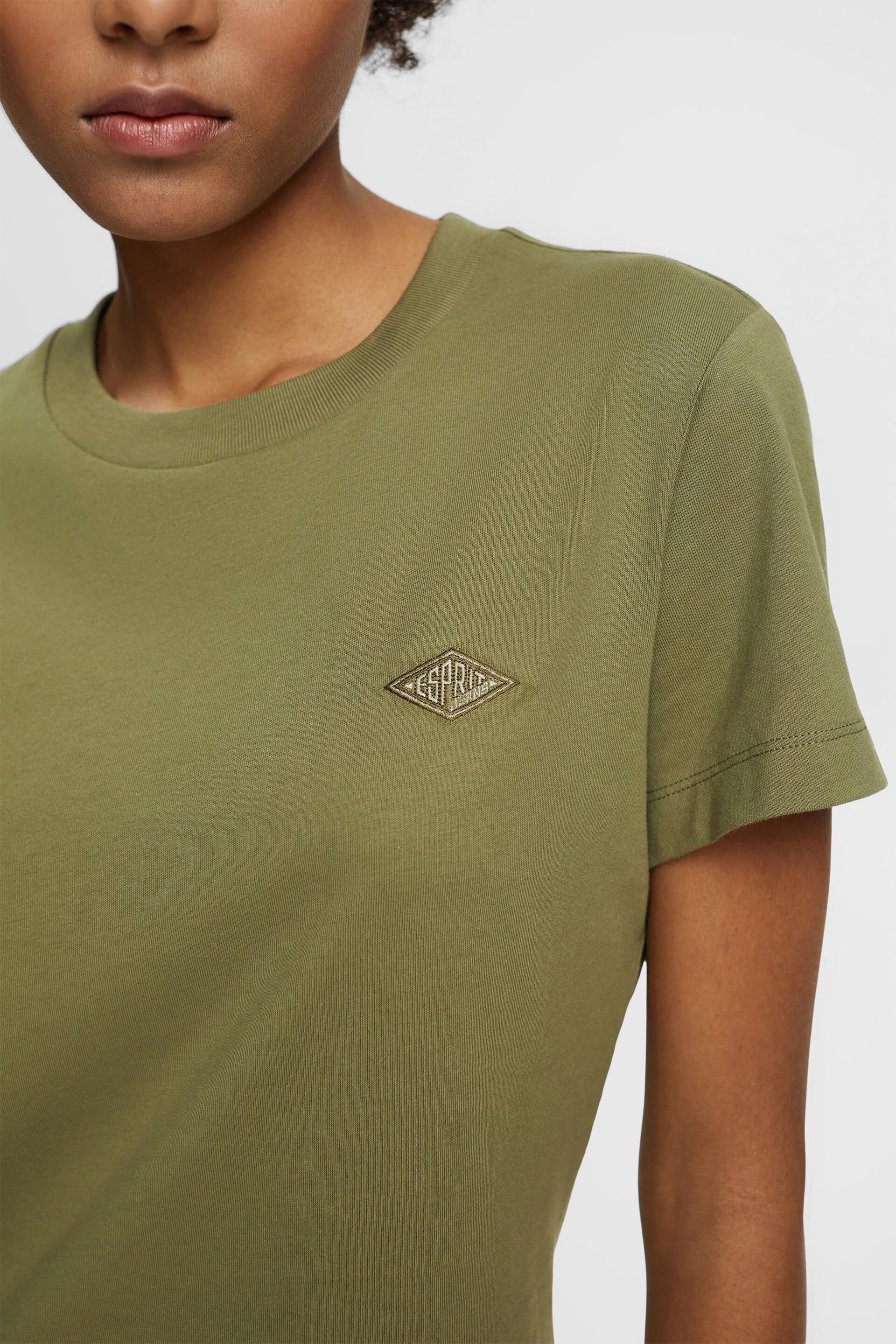Esprit mit Baumwoll-T-Shirt Logo gesticktem