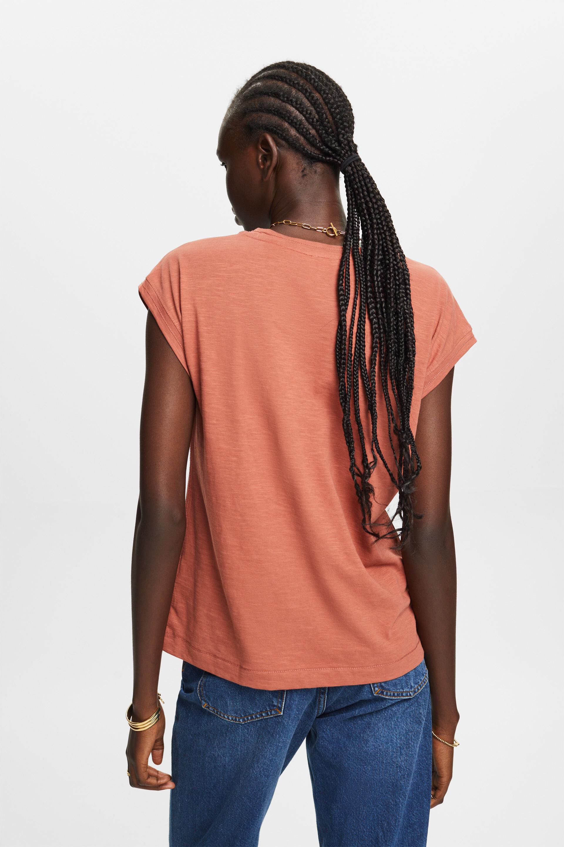 Esprit Damen T-Shirt mit Aufdruck, 100 % Baumwolle
