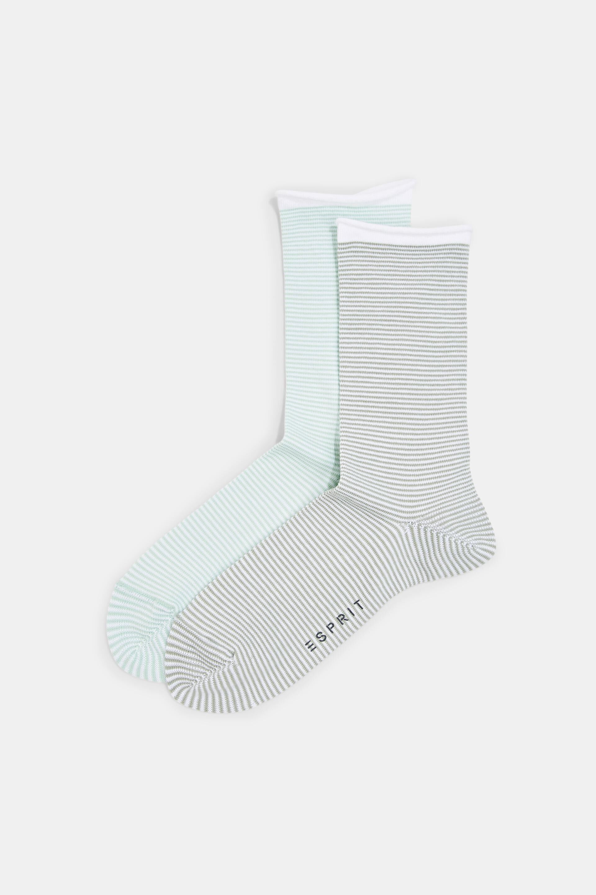 Esprit Online Store Gestreifte Socken mit Bio-Baumwolle Rollbündchen