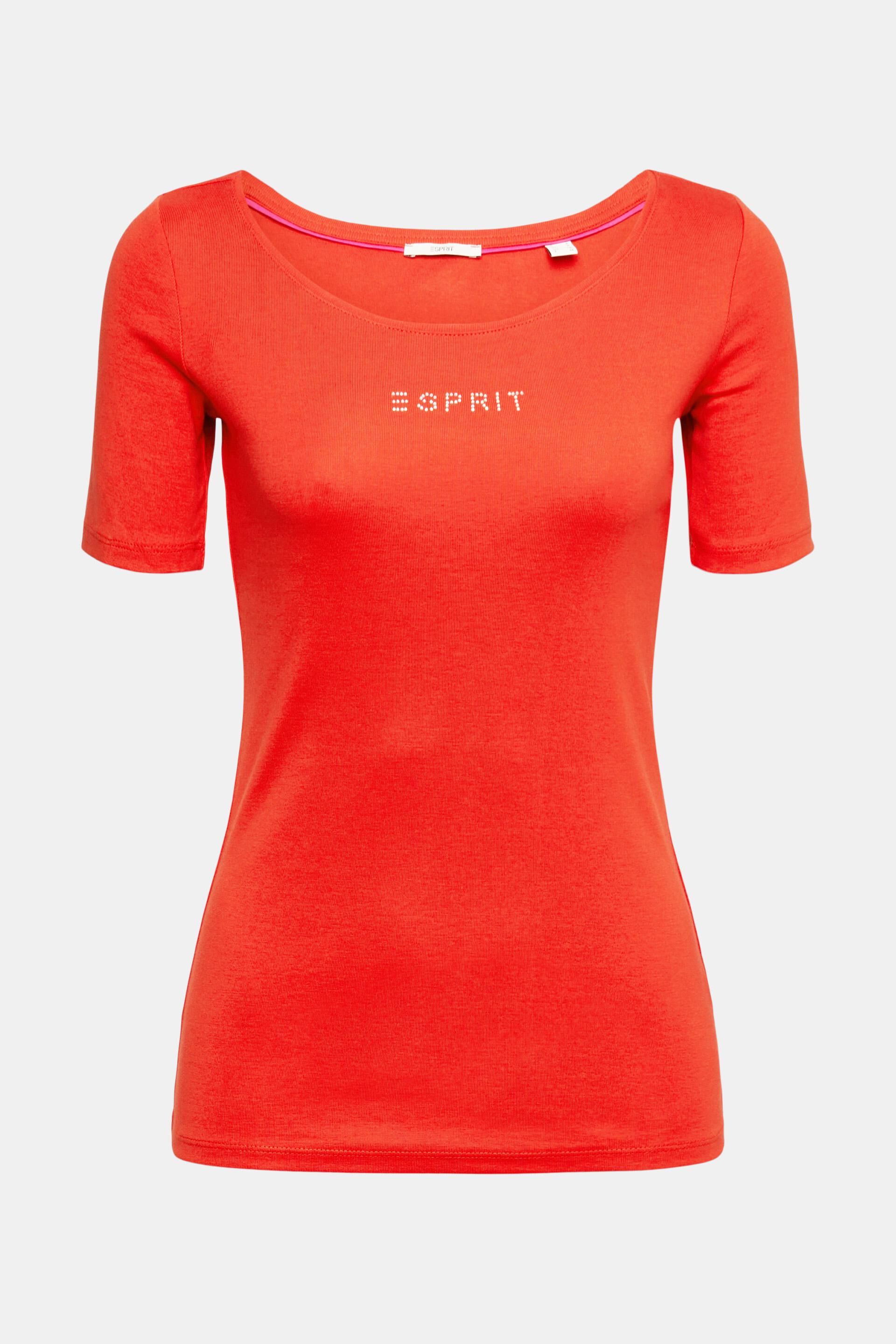 Esprit T-Shirt mit Strass-Logo