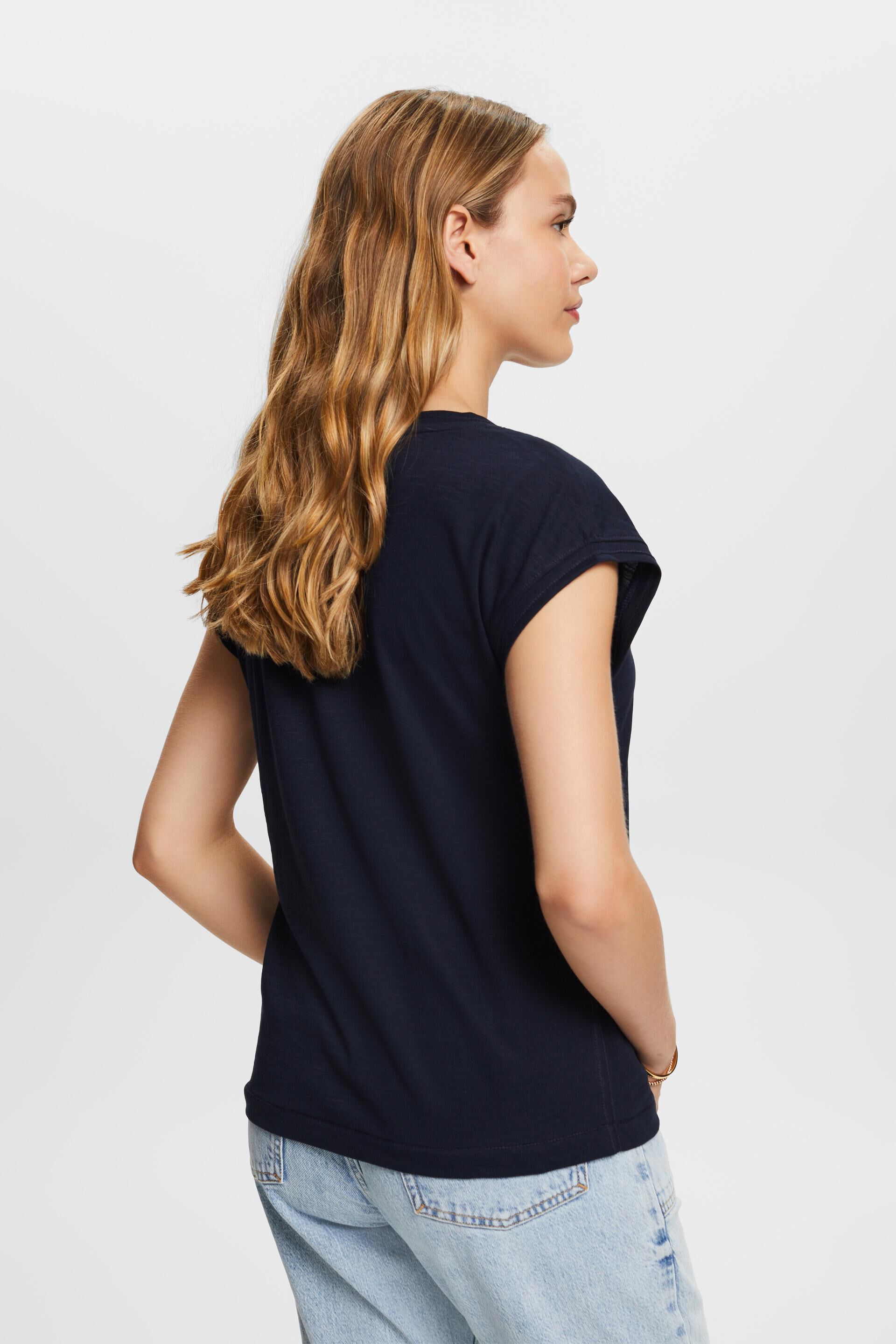 Esprit Damen T-Shirt mit Aufdruck, % 100 Baumwolle