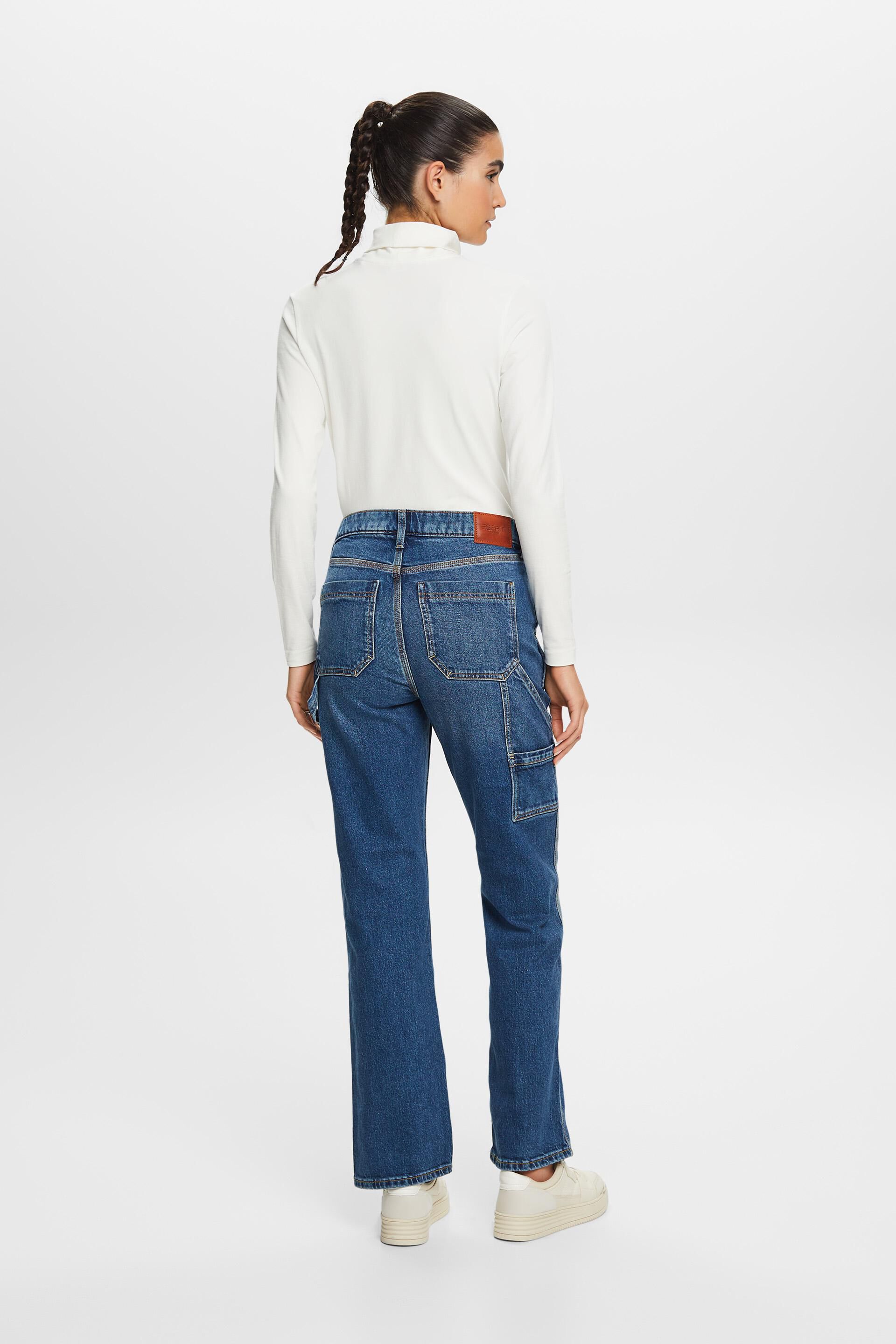Esprit Damen Recycelt: Carpenter-Straight-Fit-Jeans