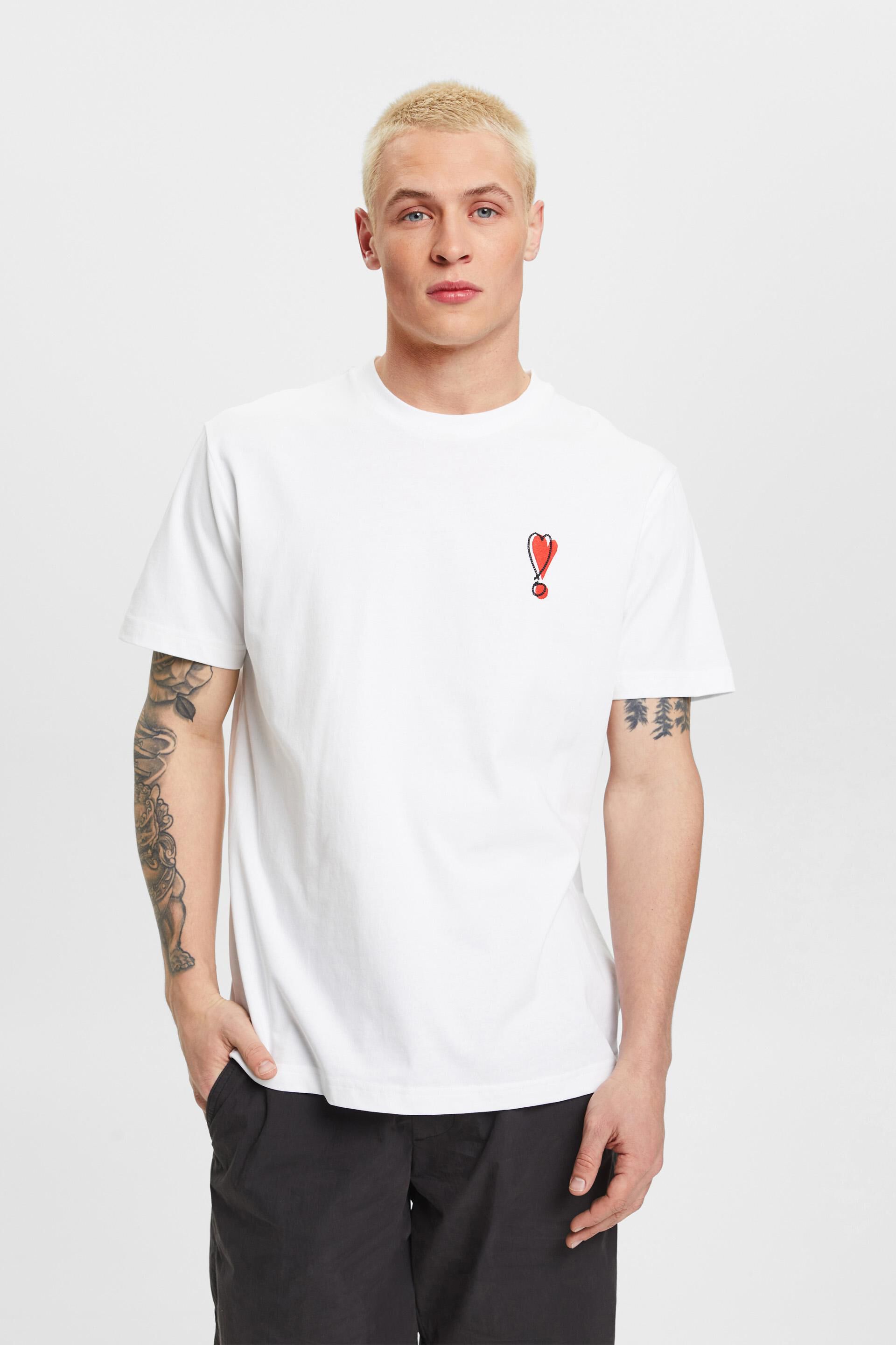 Esprit cotton with heart T-shirt Sustainable motif