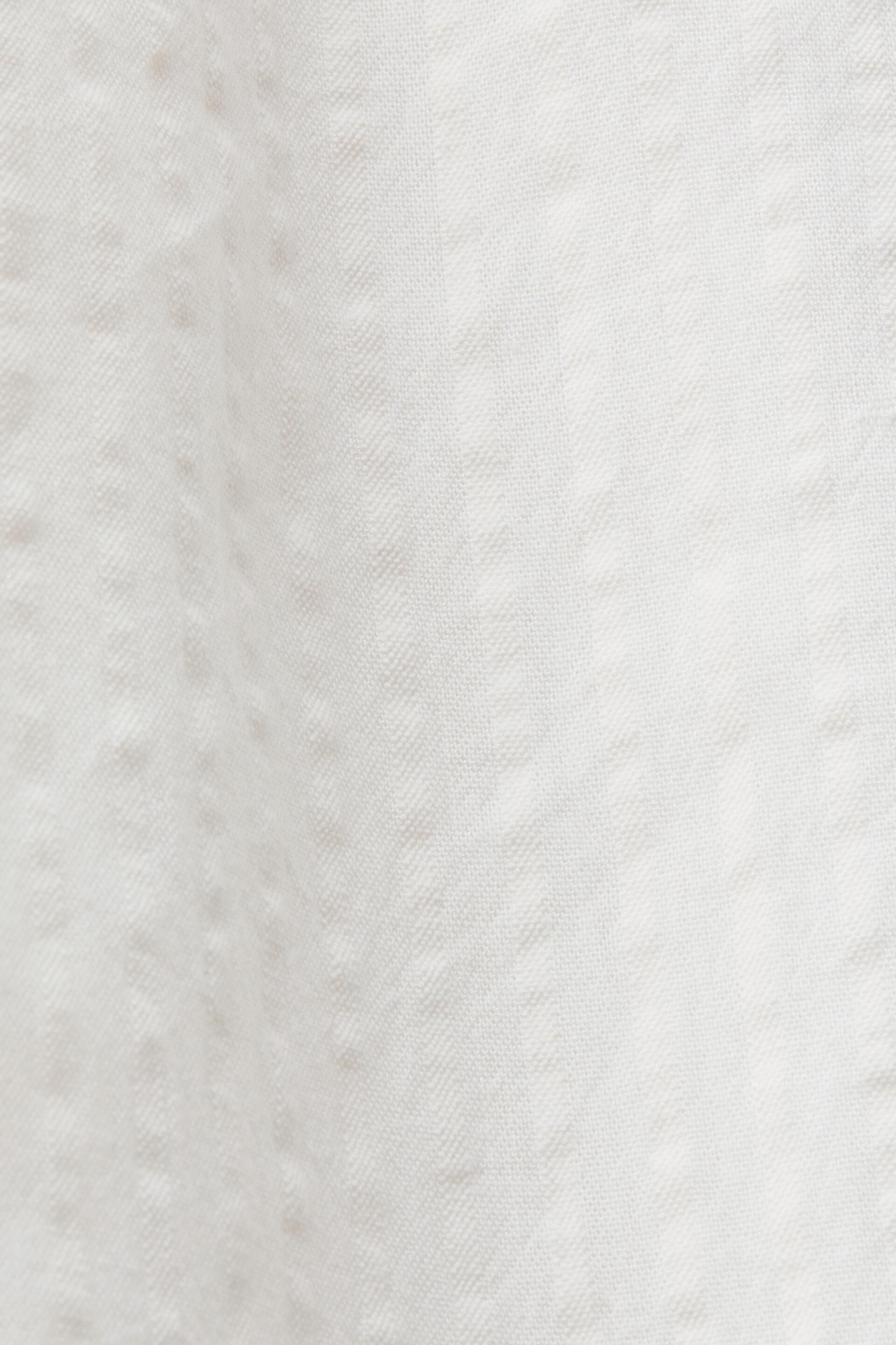 Esprit Midi-Hemdkleid Baumwollmischung Bindegürtel, mit