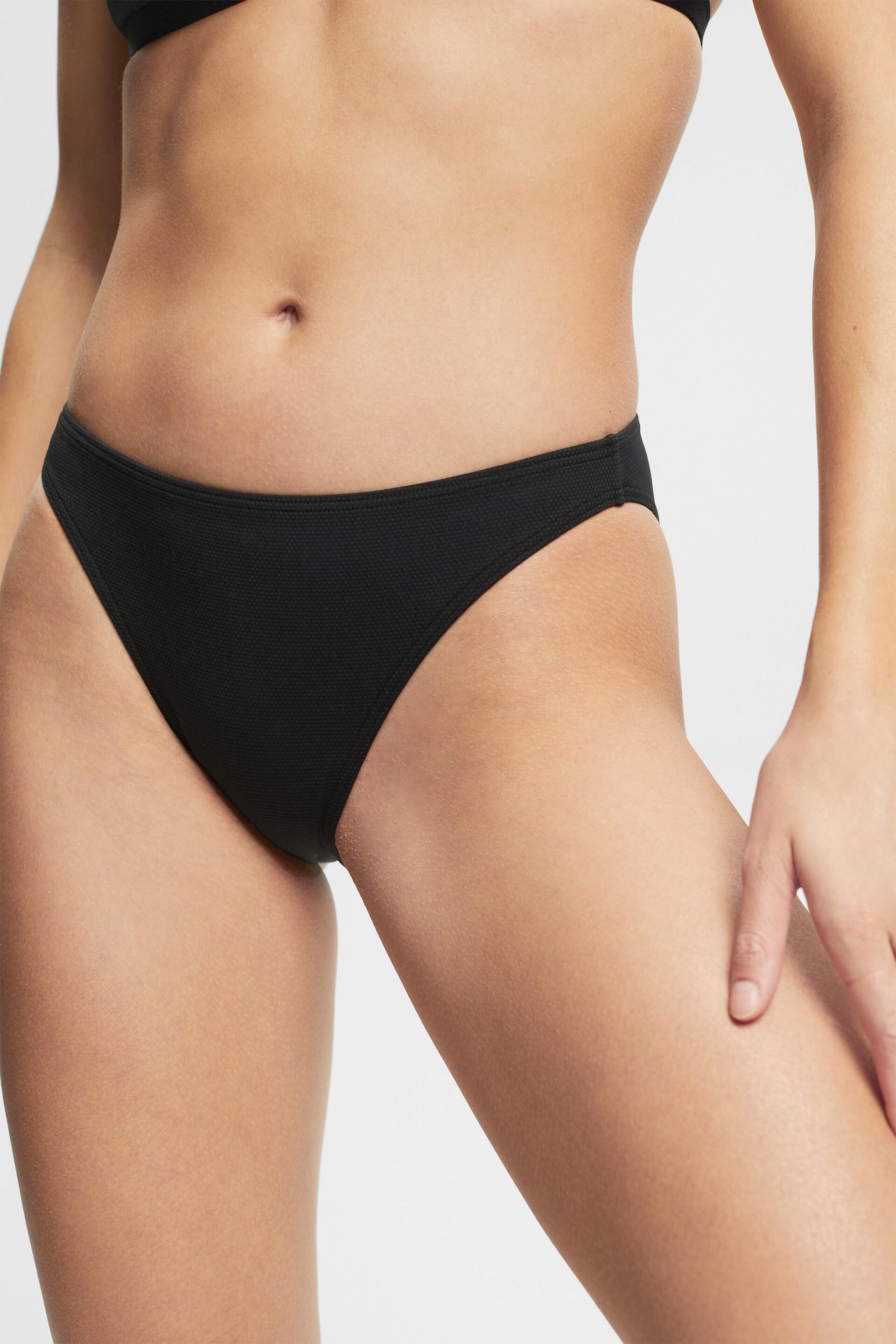 Esprit Sale Strukturierte Bikinihose mit Beinausschnitt hohem