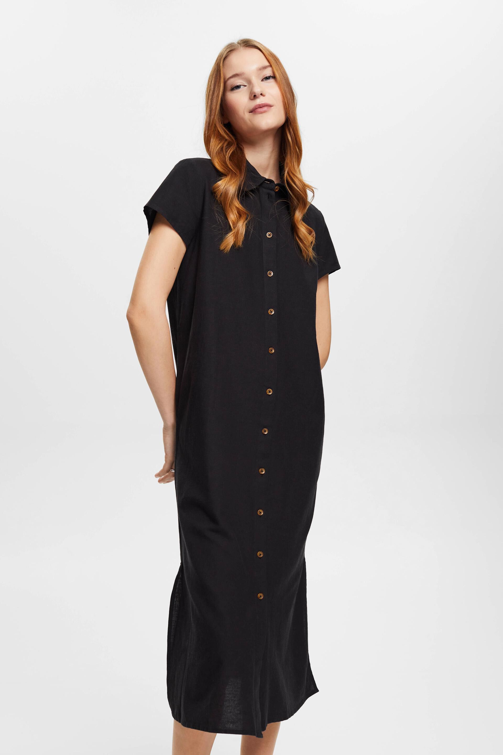Esprit Sale Blouse dress with linen
