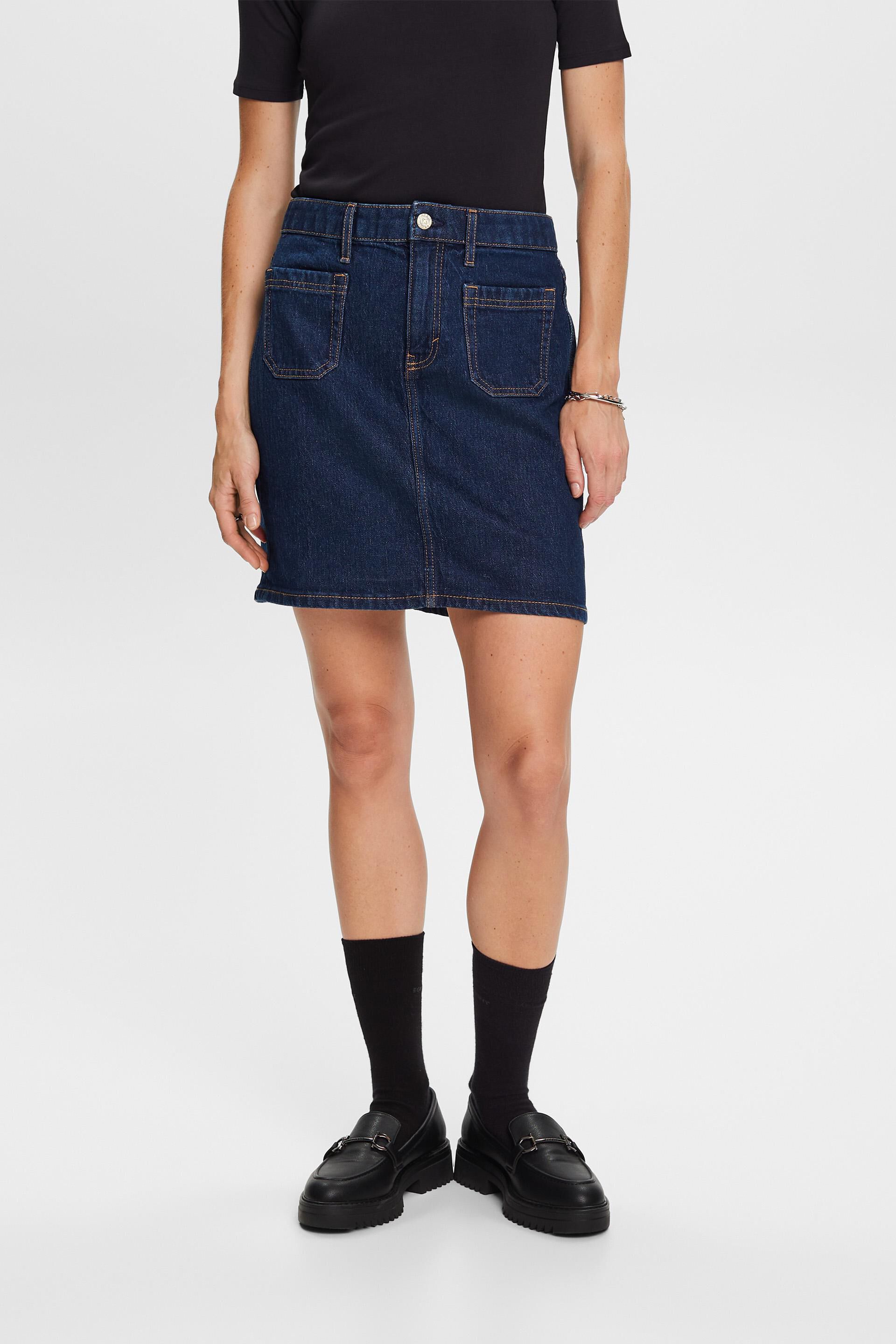 Esprit Damen Recycled: jeans skirt mini